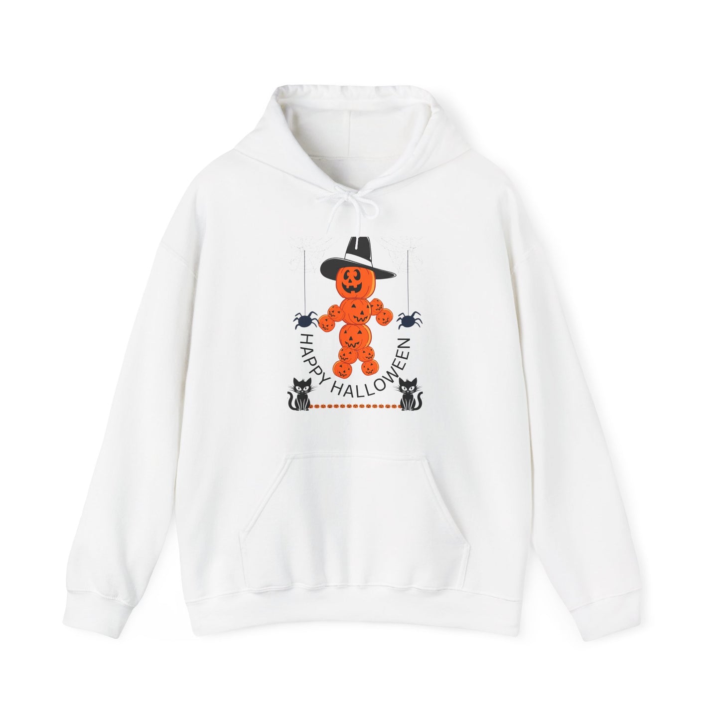 Halloween Pumpkin Hoodie, Unisex Sweatshirt, Cozy Fall Apparel, Spooky Season Gift, Holiday Hooded Sweatshirt