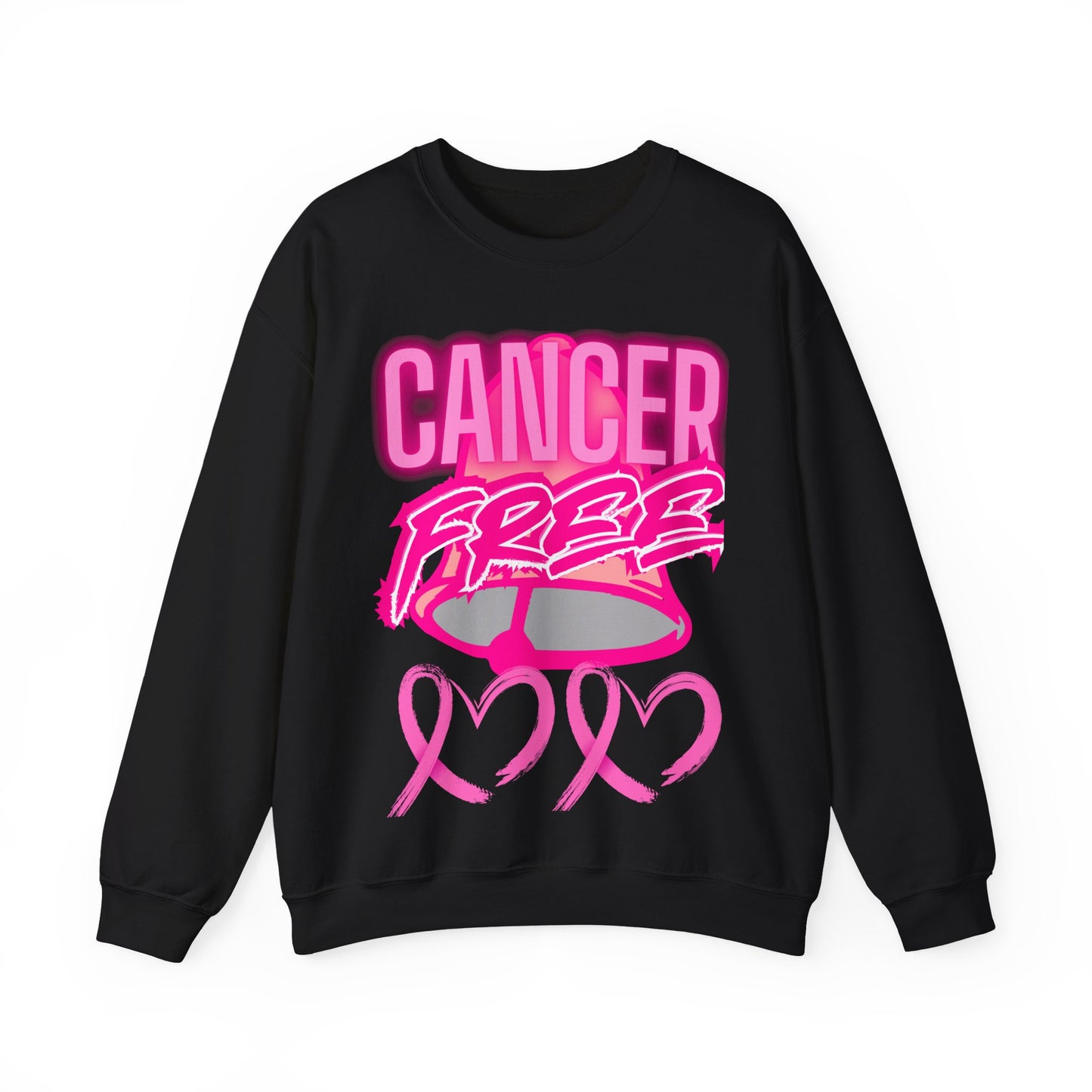 Cancer Free Sweatshirt | Unisex Heavy Blend Crewneck | Pink Ribbon Awareness, Gift for Survivors, Everyday Comfort, Inspirational Apparel