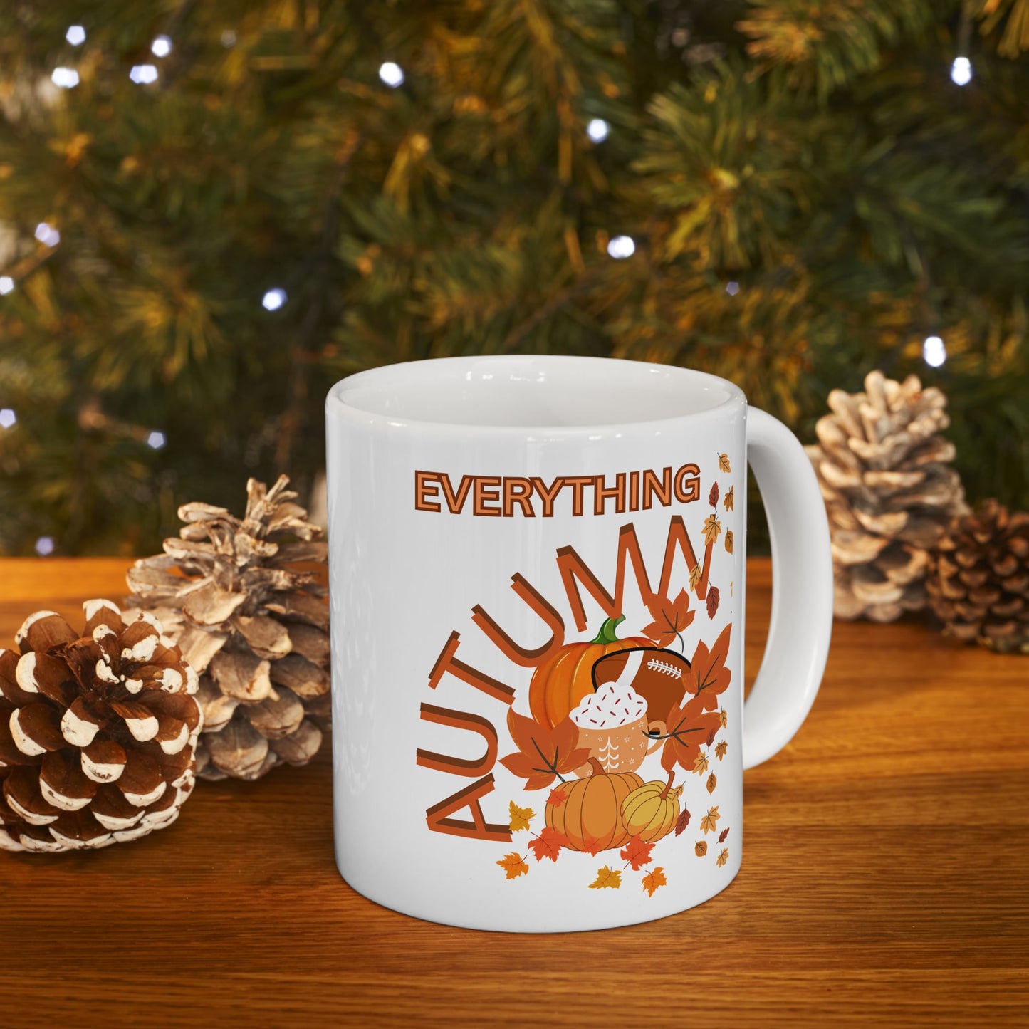 Everything Autumn Mug – Cozy Fall Coffee Cup with Pumpkins, Leaves & Seasonal Vibes | Perfect Autumn Gift