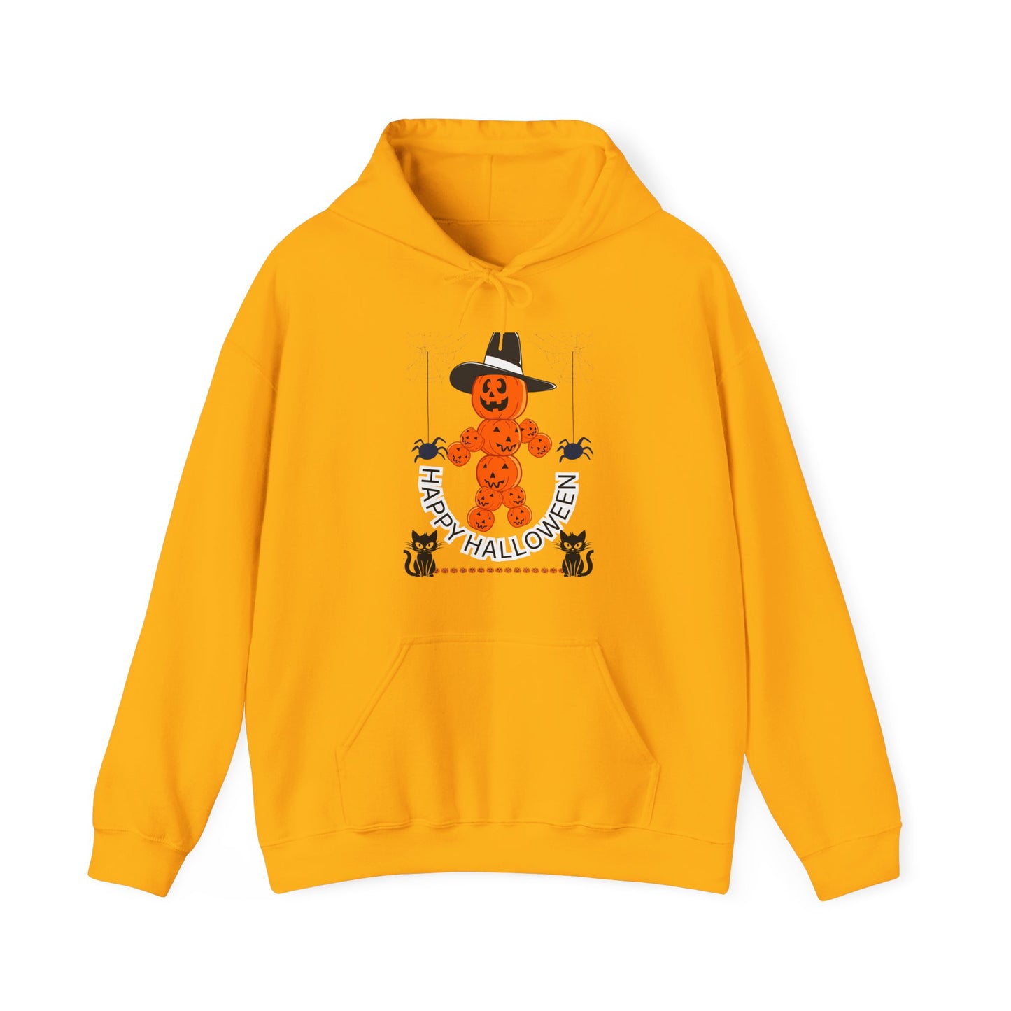 Halloween Pumpkin Hoodie, Unisex Sweatshirt, Cozy Fall Apparel, Spooky Season Gift, Holiday Hooded Sweatshirt