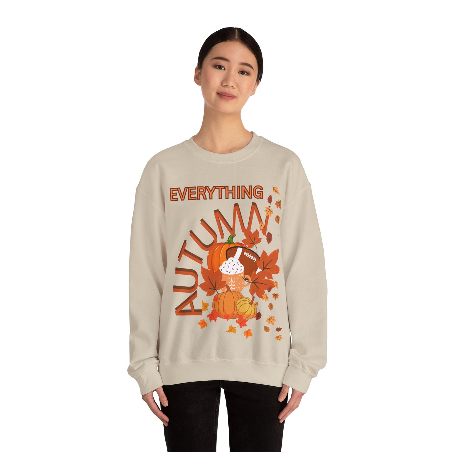Autumn Vibes Sweatshirt, Cozy Fall Pullover, Cute Sweatshirt for Thanksgiving, Unisex Graphic Crewneck, Seasonal Sweatshirt Gift