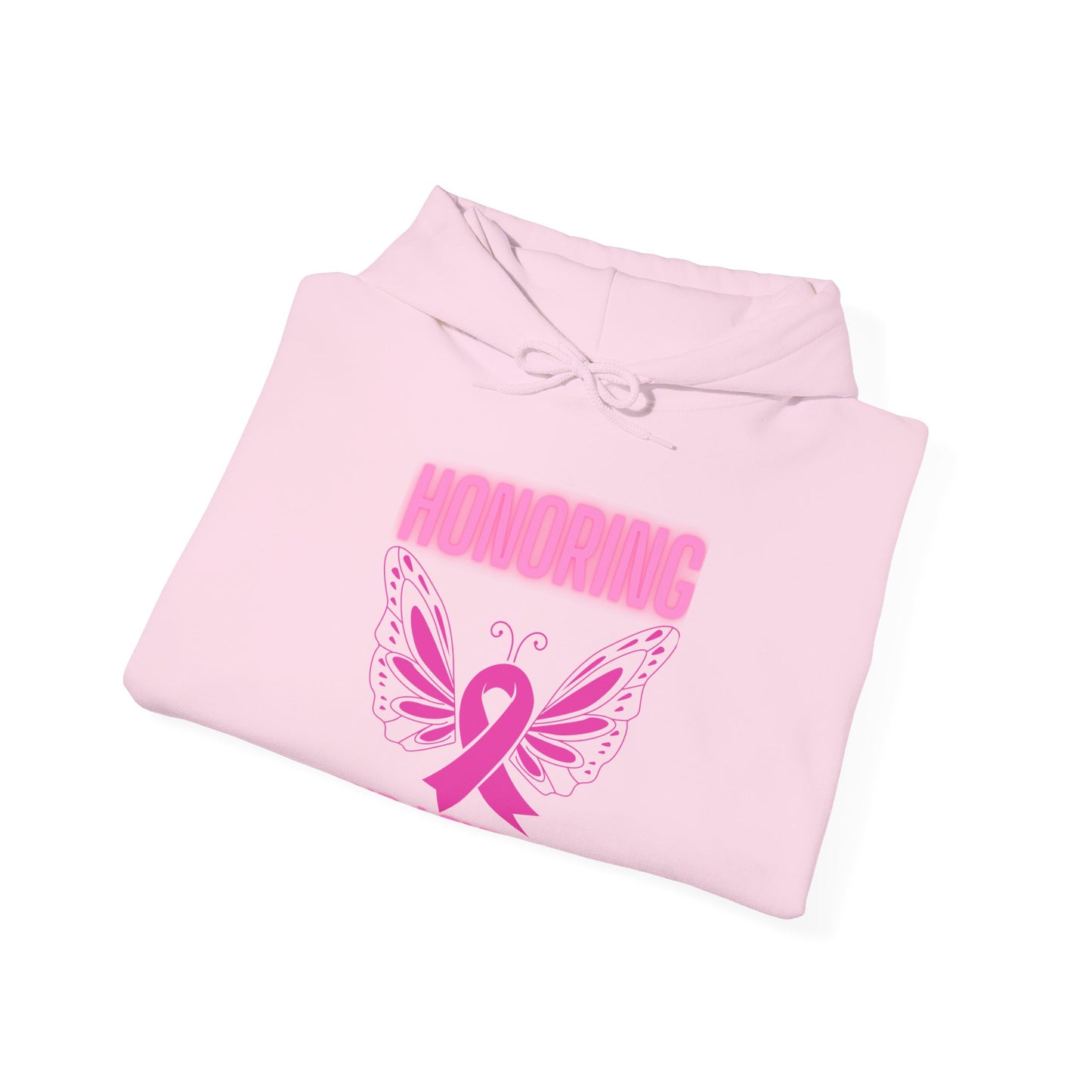 Pink Ribbon Memorial Hooded Sweatshirt, Breast Cancer Awareness, Unisex Cozy Sweatshirt, Support Loved Ones, Honor Our Love Ones