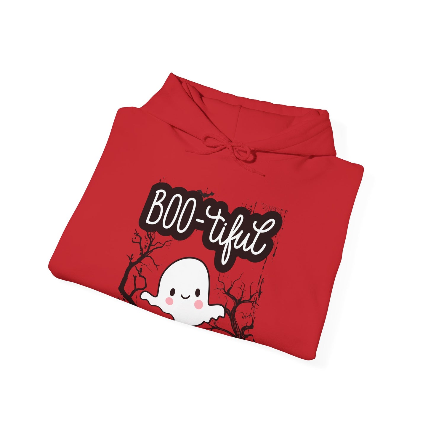 Boo-tiful Ghost Hoodie, Halloween Sweatshirt, Cute Spooky Apparel, Cozy Fall Fashion, Unisex Holiday Gift