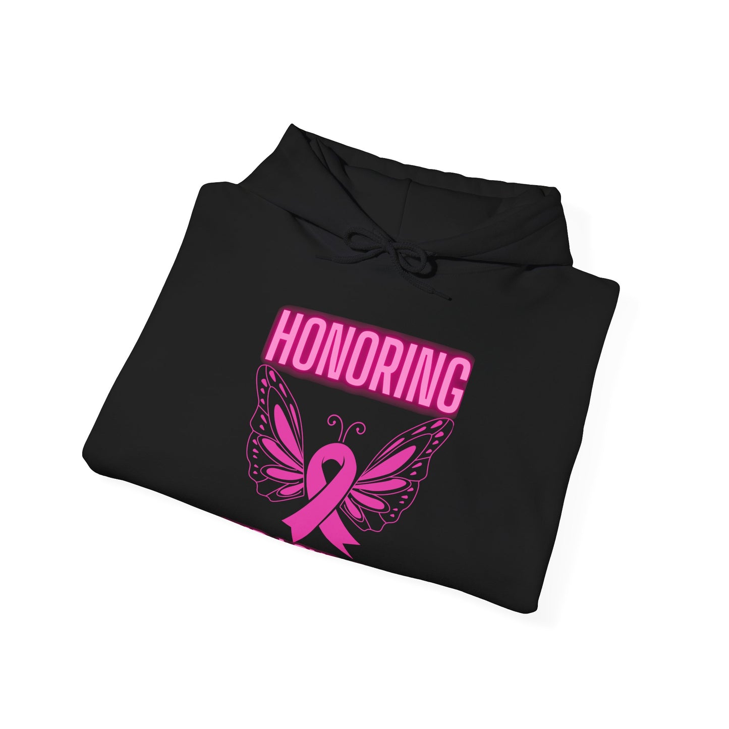 Pink Ribbon Memorial Hooded Sweatshirt, Breast Cancer Awareness, Unisex Cozy Sweatshirt, Support Loved Ones, Honor Our Love Ones