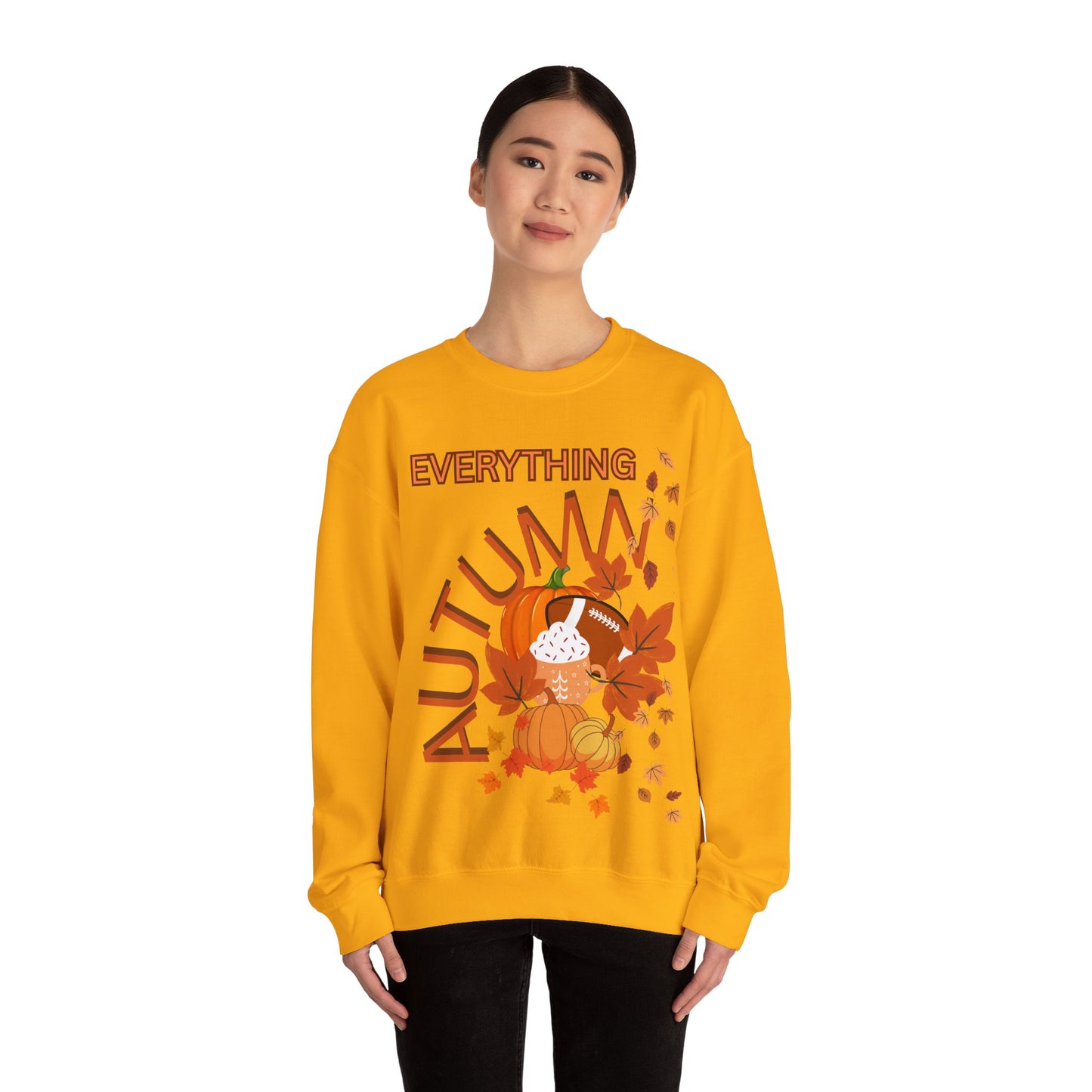 Autumn Vibes Sweatshirt, Cozy Fall Pullover, Cute Sweatshirt for Thanksgiving, Unisex Graphic Crewneck, Seasonal Sweatshirt Gift