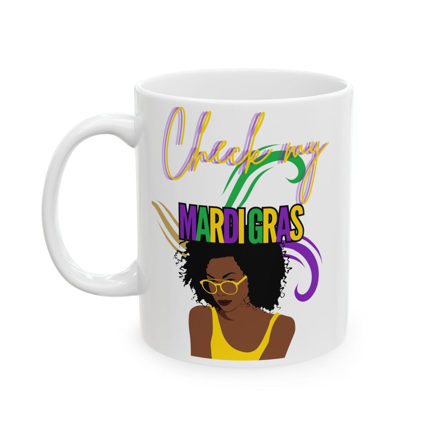 Colorful Ceramic Mug - 'Caffeine Queen' Design - Perfect Gift for Coffee Lovers