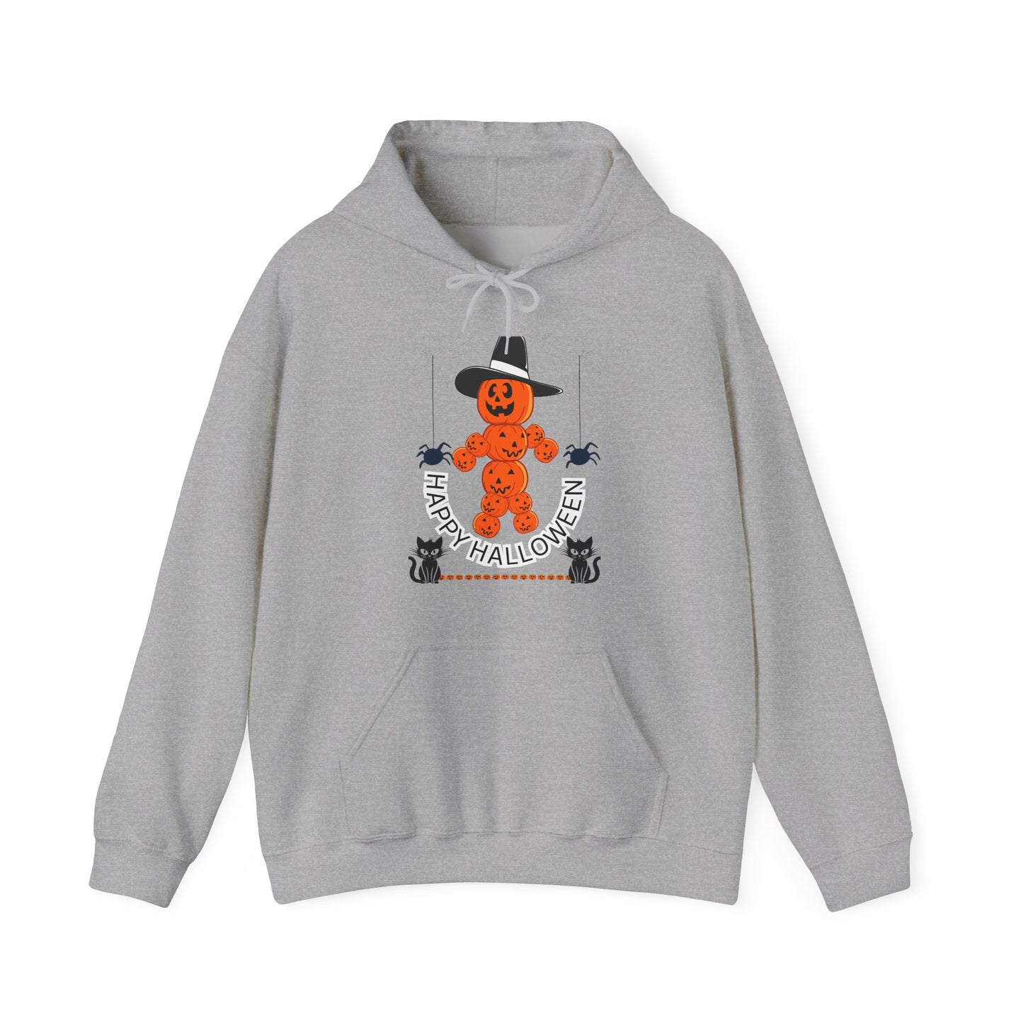 Halloween Pumpkin Hoodie, Unisex Sweatshirt, Cozy Fall Apparel, Spooky Season Gift, Holiday Hooded Sweatshirt