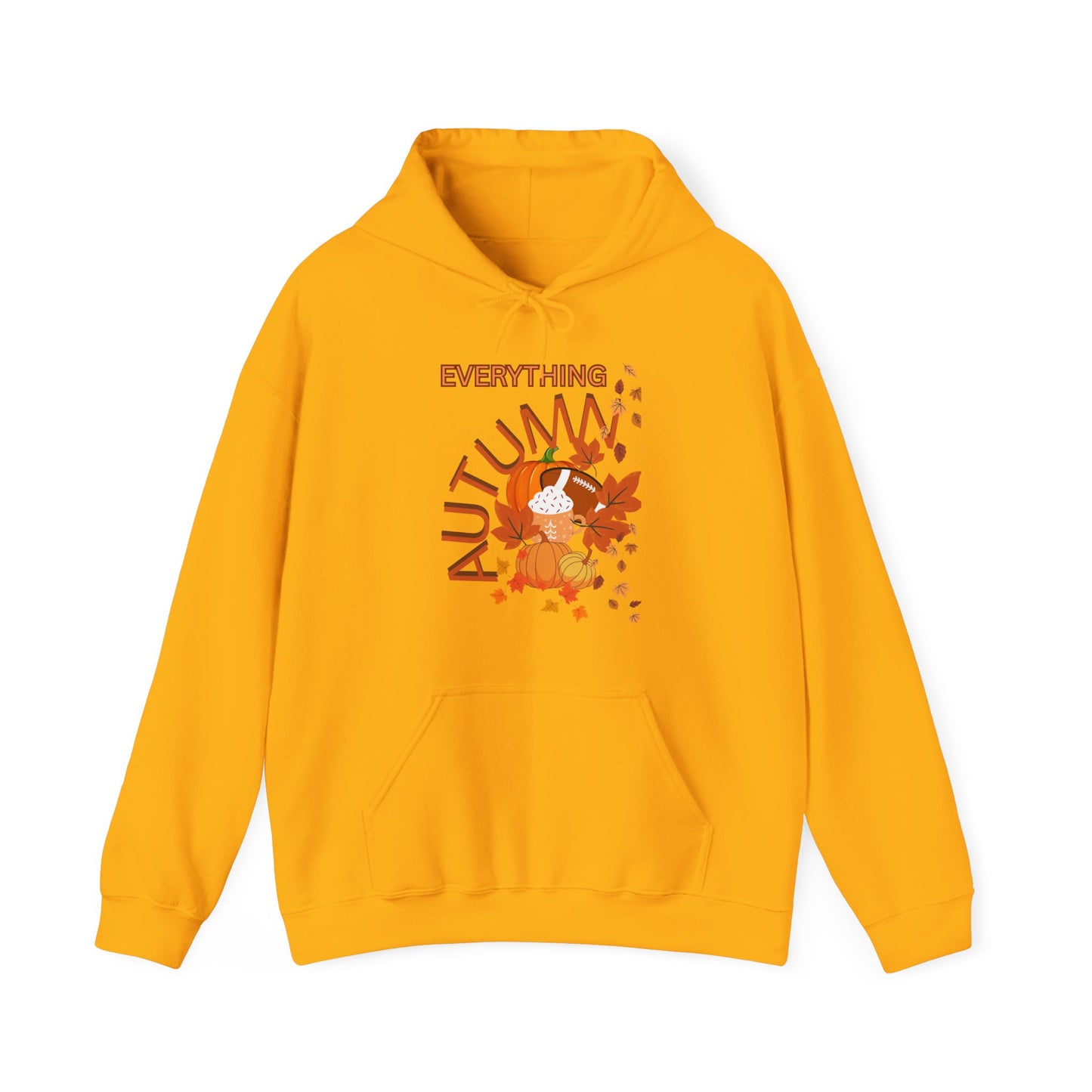 Autumn Vibes Hoodie with Fall Leaves Design, Cozy Sweatshirt for Thanksgiving, Seasonal Gift, Unisex Pullover, Perfect for Cool Weather