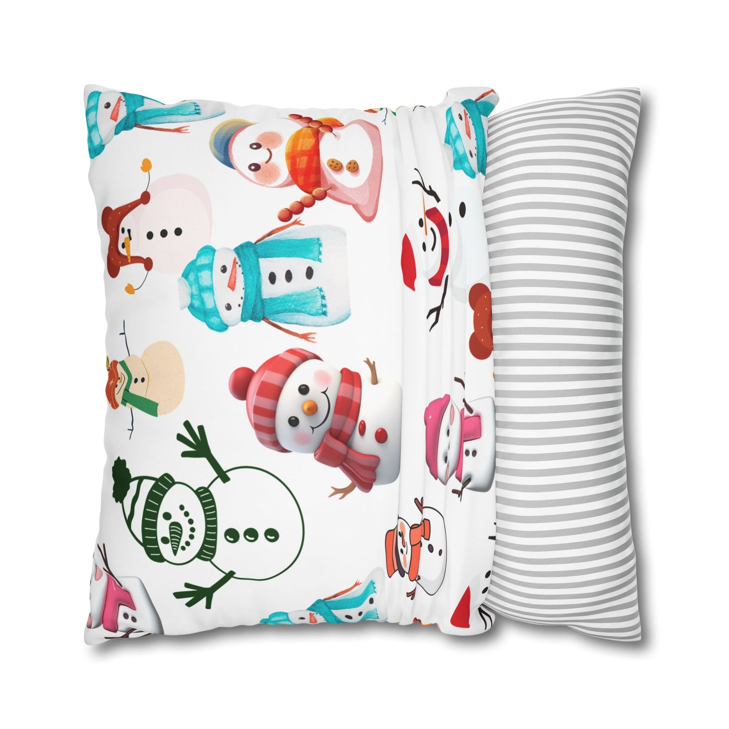 Snowman Decorative Pillowcase, Winter Decor Pillow, Cozy Christmas Pillow, Holiday Home Accent, Gift for Snowman Lovers