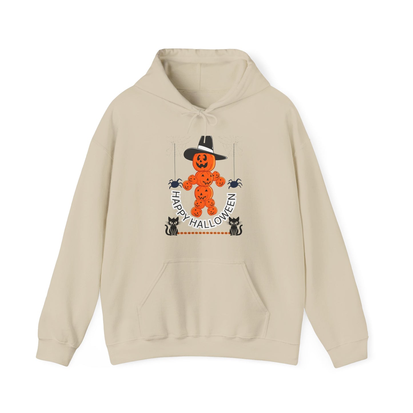 Halloween Pumpkin Hoodie, Unisex Sweatshirt, Cozy Fall Apparel, Spooky Season Gift, Holiday Hooded Sweatshirt
