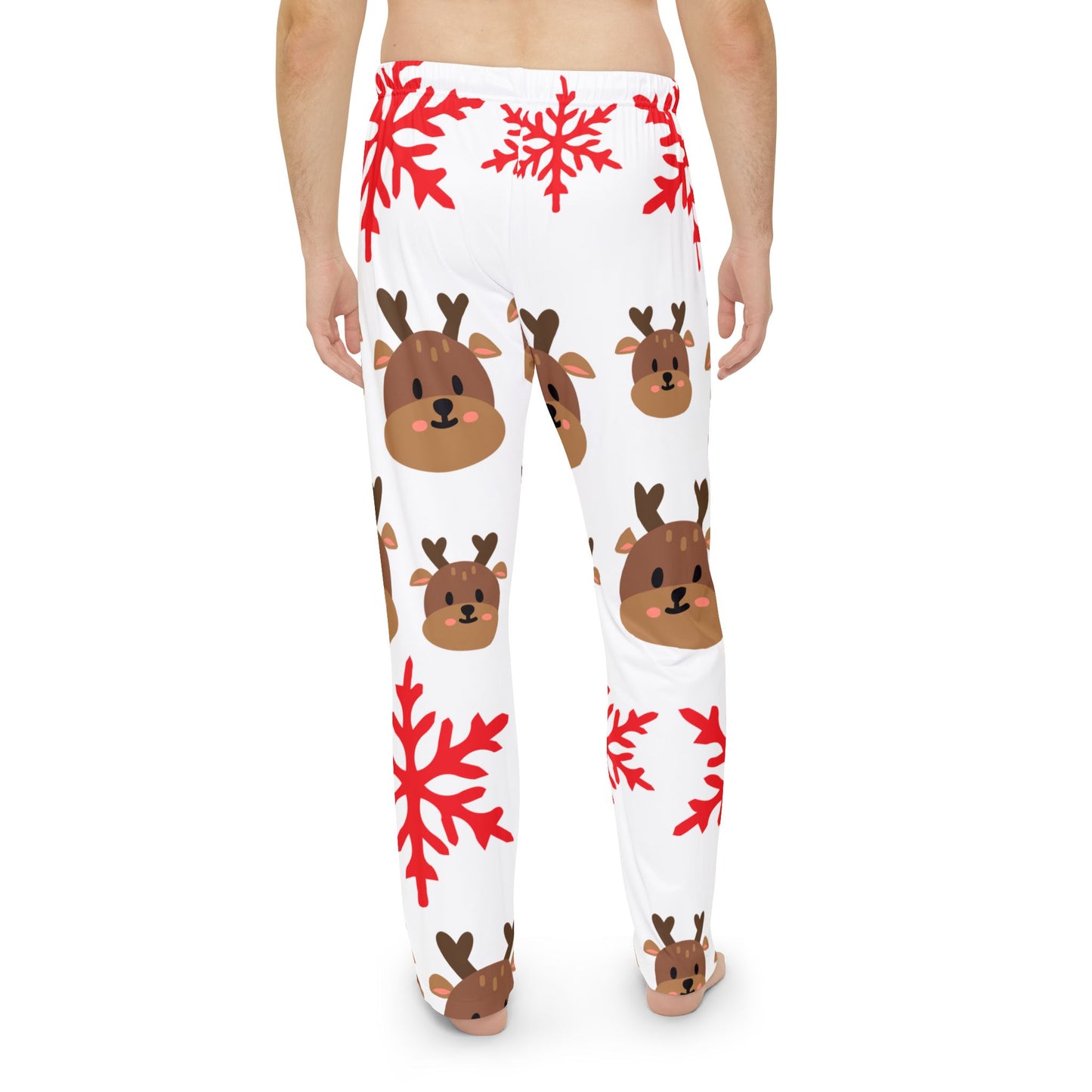 Festive Reindeer Pajama Pants, Cozy Winter Sleepwear, Christmas Gift, Holiday Loungewear, Patterned PJs, Snuggly Sleep Pants