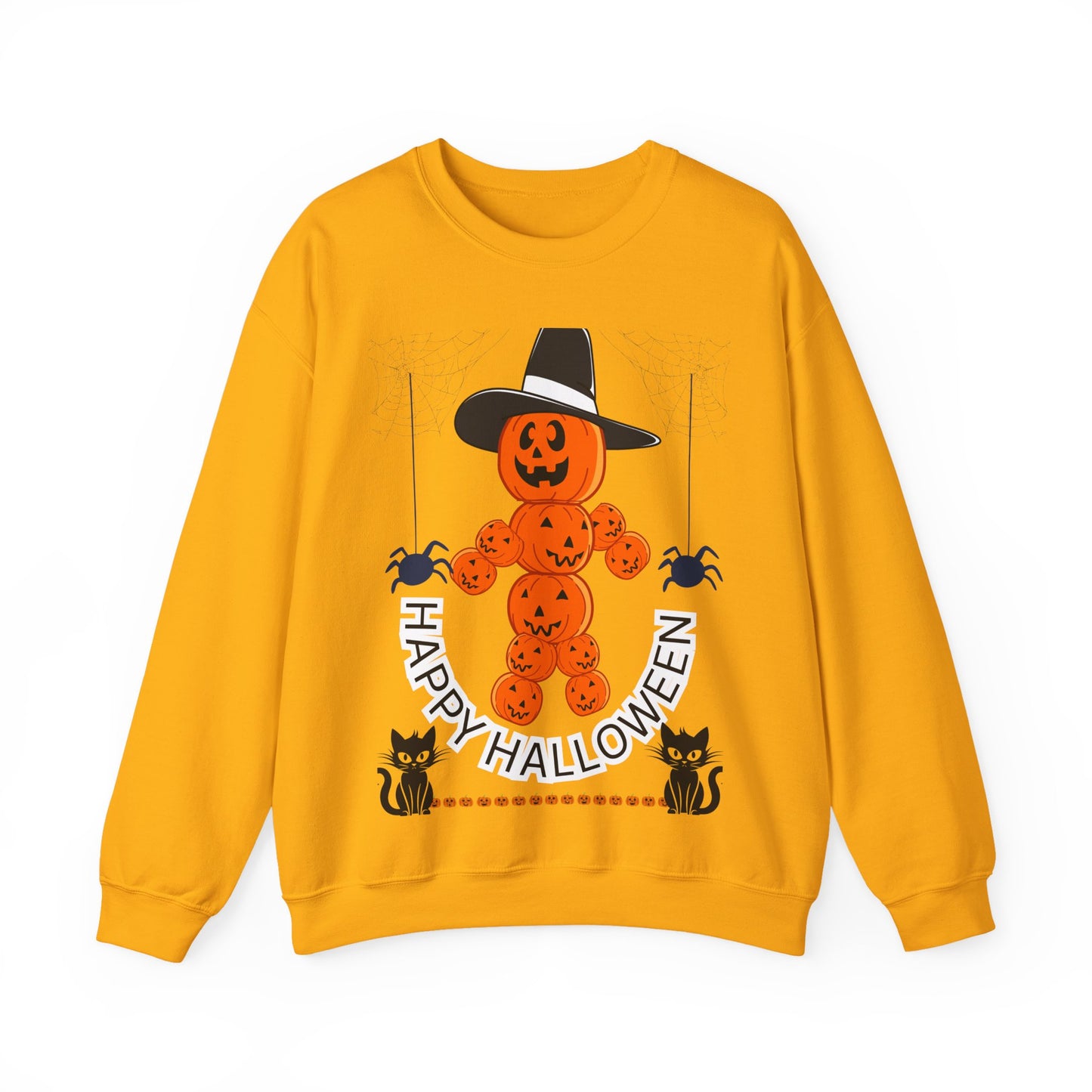 Halloween Pumpkin Sweatshirt, Cozy Fall Apparel, Unisex Sweatshirt, Spooky Season Style, Casual Halloween Gift, Pumpkin Shirt