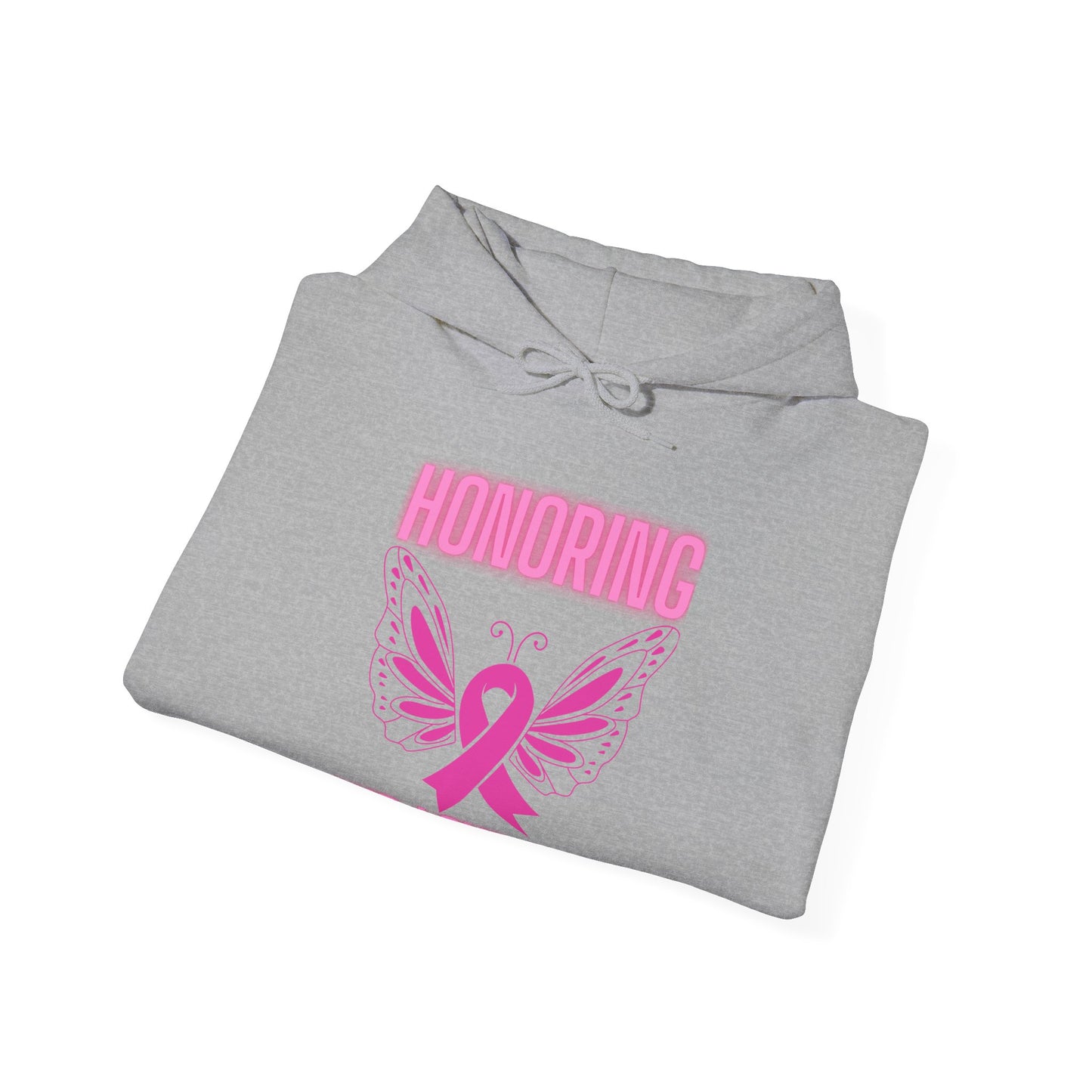 Pink Ribbon Memorial Hooded Sweatshirt, Breast Cancer Awareness, Unisex Cozy Sweatshirt, Support Loved Ones, Honor Our Love Ones
