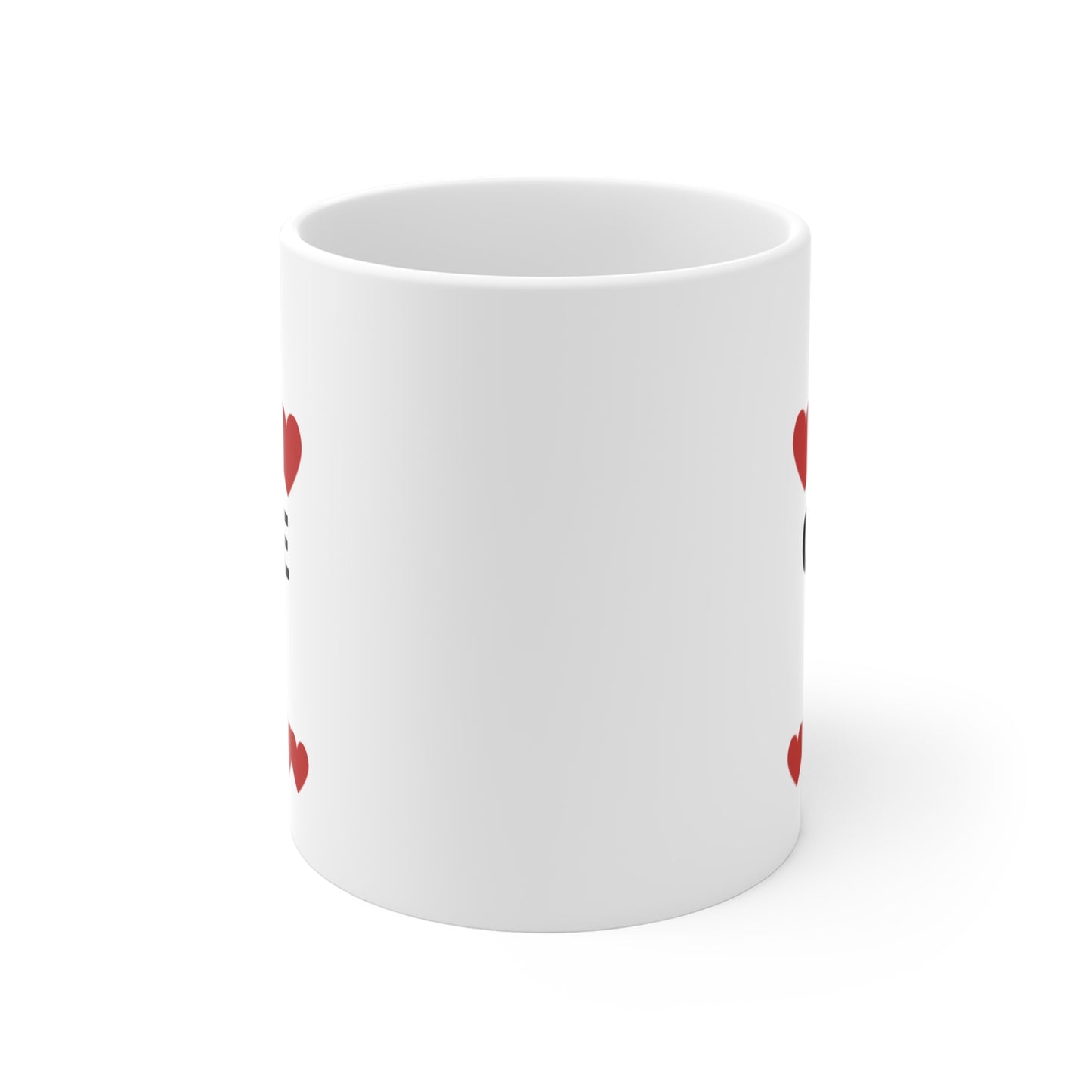 I Love Coffee Mug 11oz, Coffee Lover Gift, Heart Design Cup, Cute Mug for Friends, Valentine's Day Coffee Mug, Tea Lover's Mug