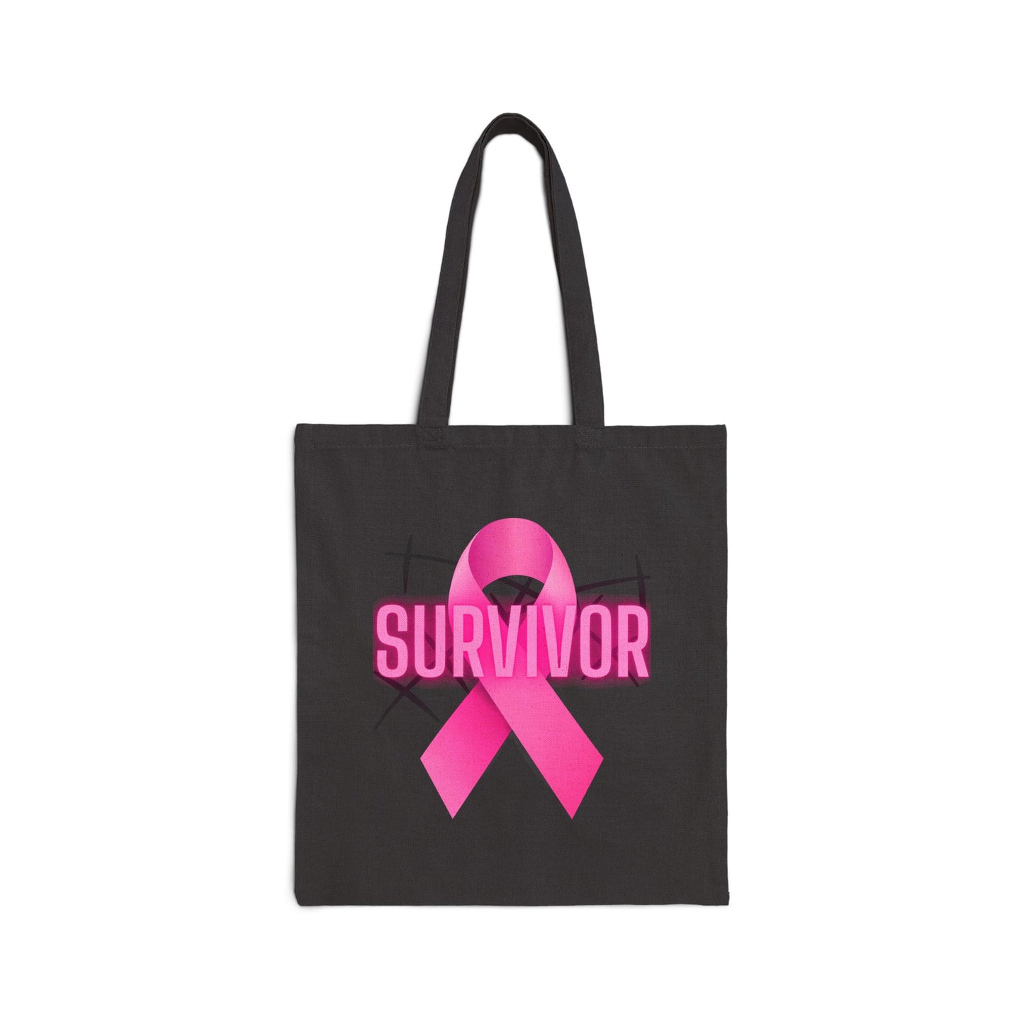 Survivor Pink Ribbon Tote Bag | Inspirational Gift, Breast Cancer Awareness, Eco-Friendly, Shopping Bag, Daily Use