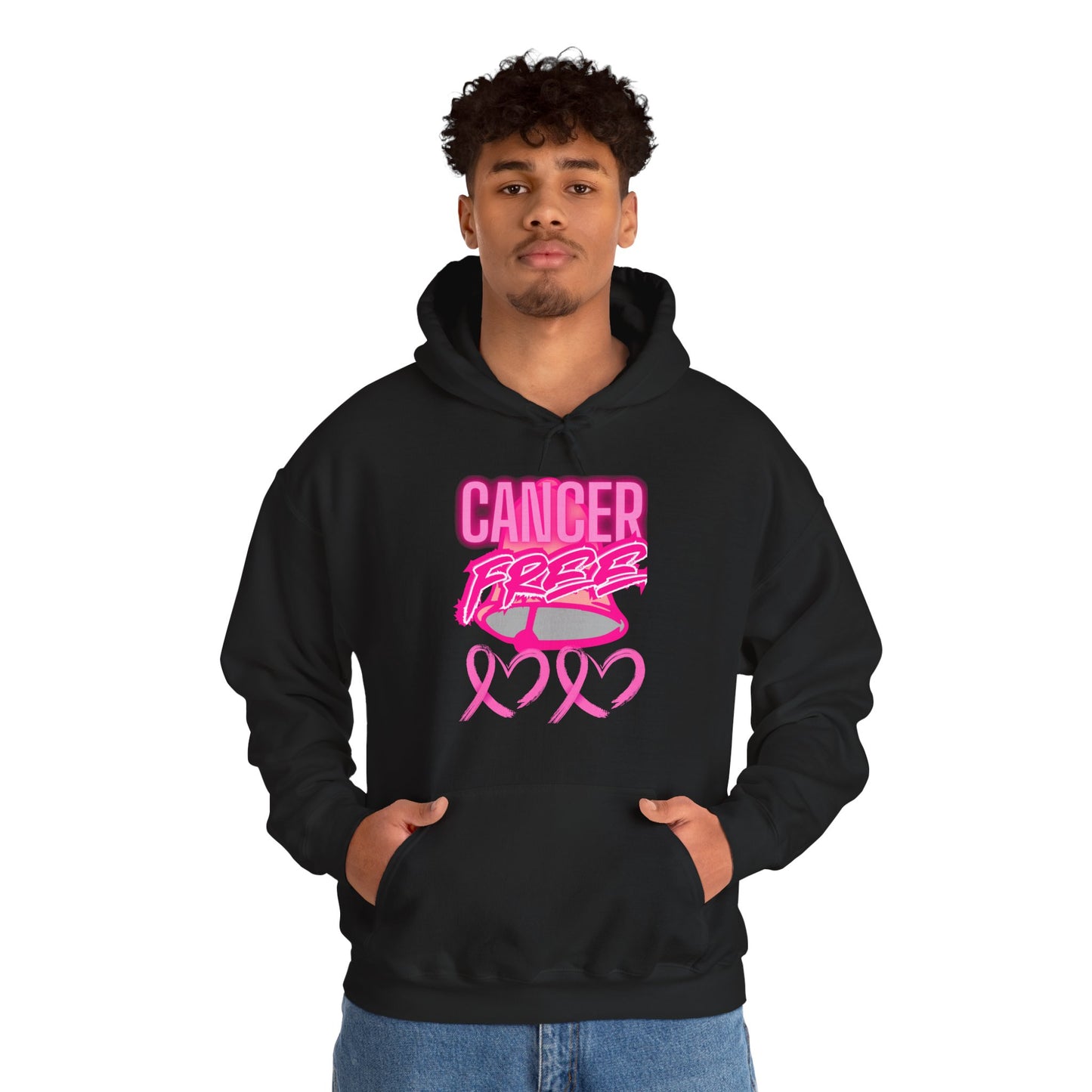 Cancer Free Hoodie, Breast Cancer Awareness Sweatshirt, Supportive Gift for Survivors, Comfort Wear for Caregivers, Inspirational Apparel