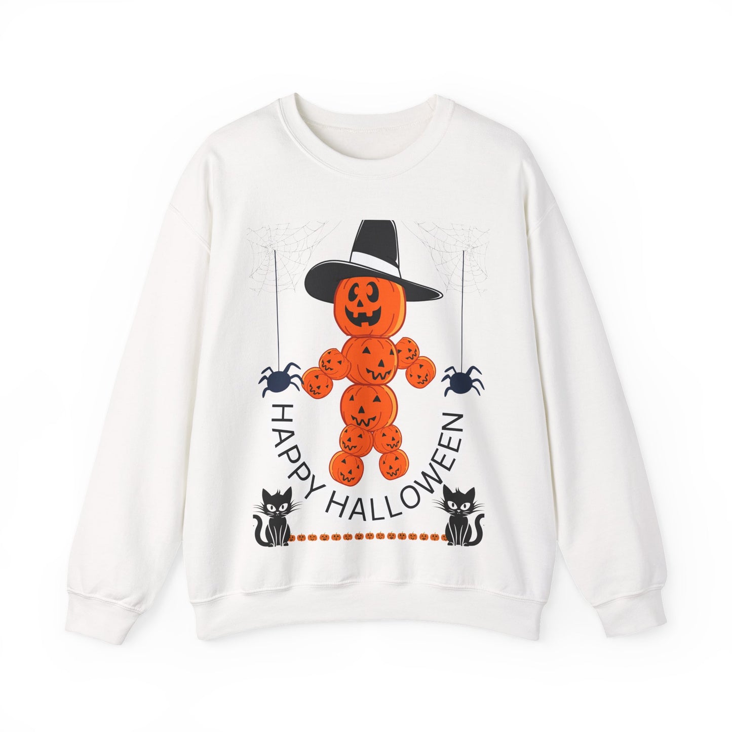 Halloween Pumpkin Sweatshirt, Cozy Fall Apparel, Unisex Sweatshirt, Spooky Season Style, Casual Halloween Gift, Pumpkin Shirt