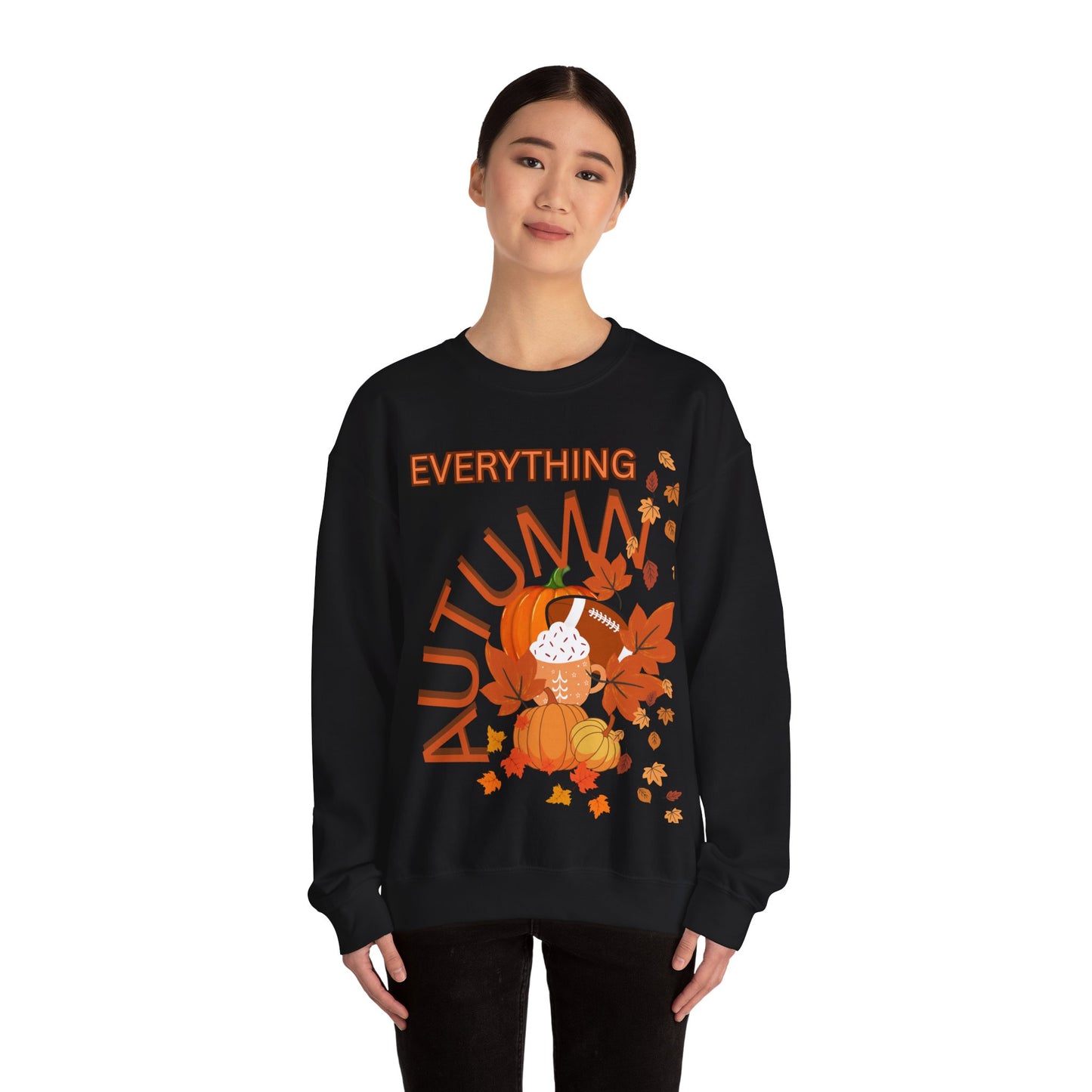 Autumn Vibes Sweatshirt, Cozy Fall Pullover, Cute Sweatshirt for Thanksgiving, Unisex Graphic Crewneck, Seasonal Sweatshirt Gift