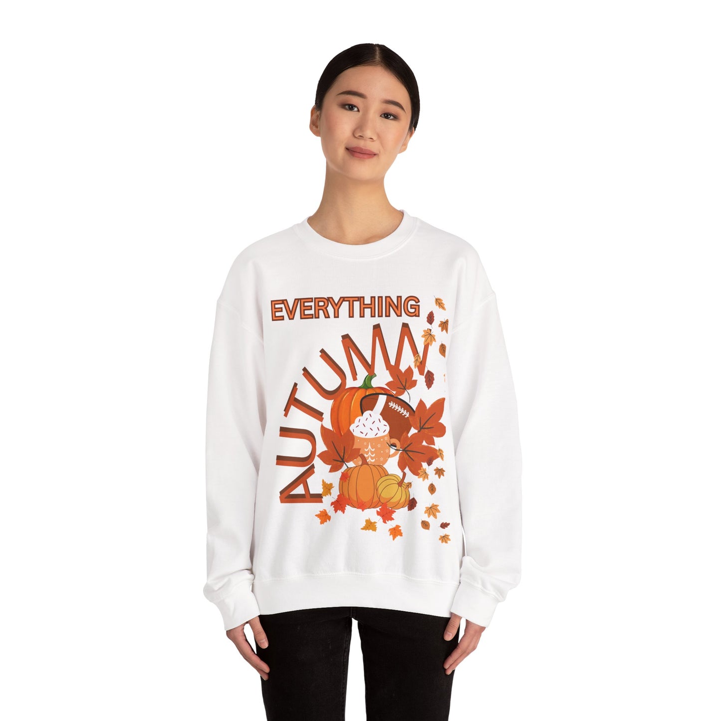 Autumn Vibes Sweatshirt, Cozy Fall Pullover, Cute Sweatshirt for Thanksgiving, Unisex Graphic Crewneck, Seasonal Sweatshirt Gift