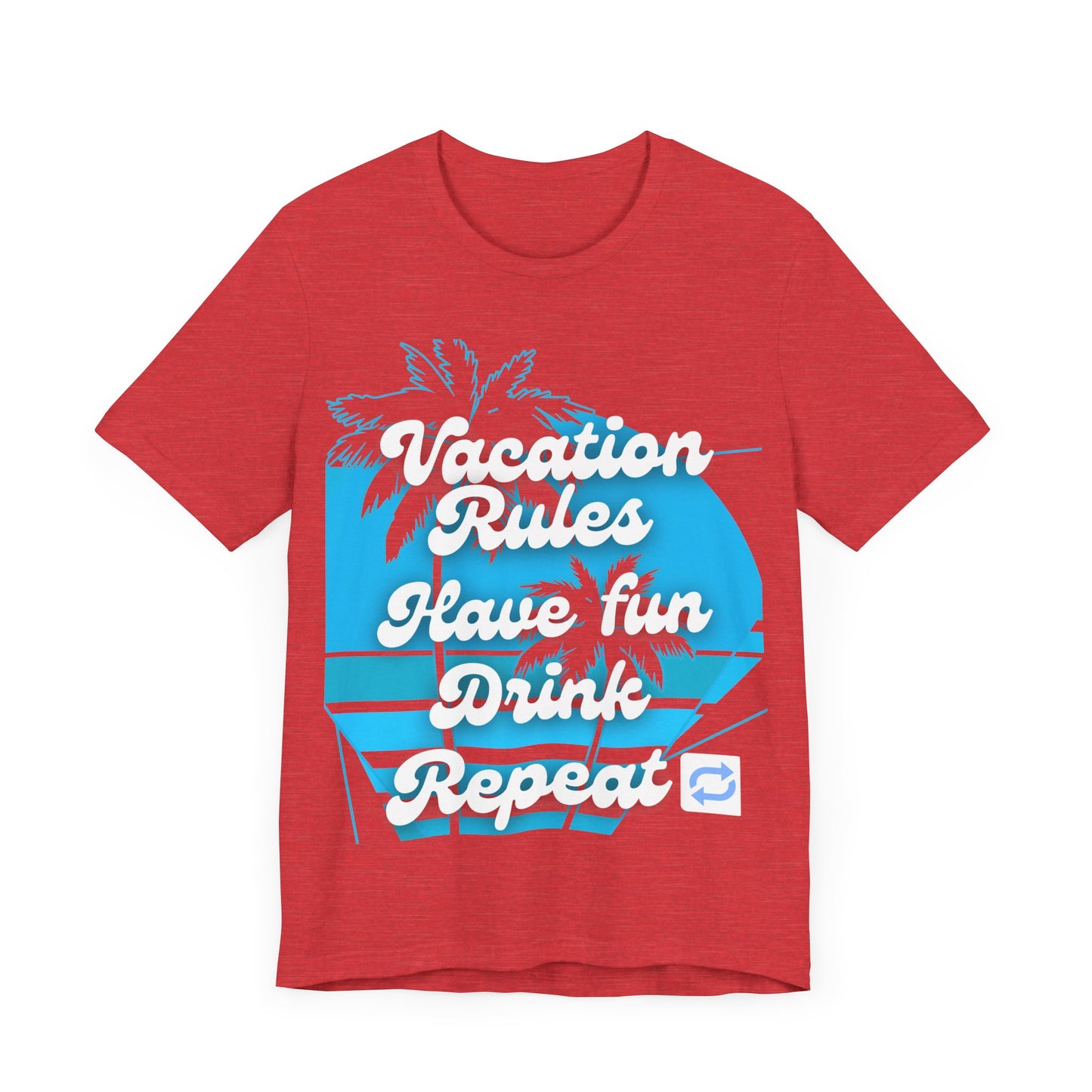 Vacation Rules Tee, Unisex Graphic Tee, Summer Shirt, Beachwear, Fun Vacation Apparel, Party T-Shirt, Gift for Travelers