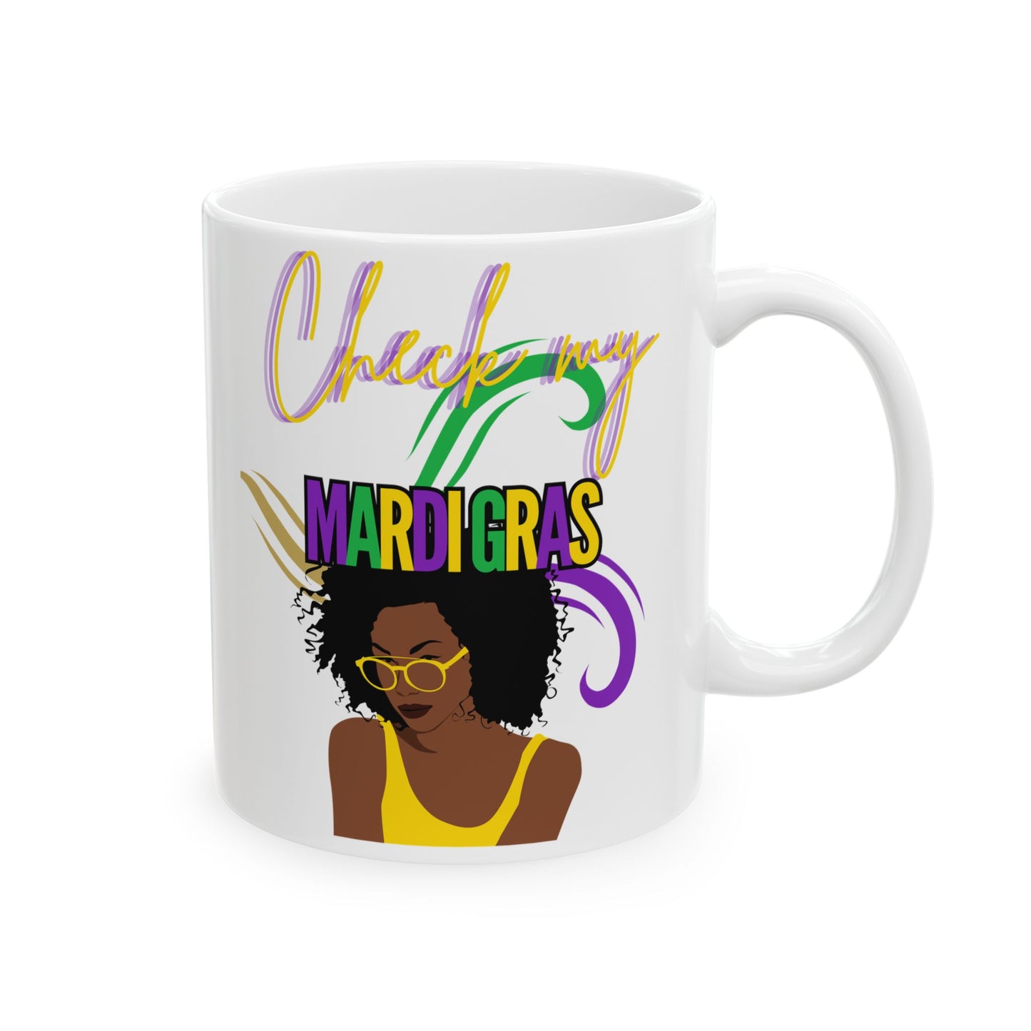 Colorful Ceramic Mug - 'Caffeine Queen' Design - Perfect Gift for Coffee Lovers