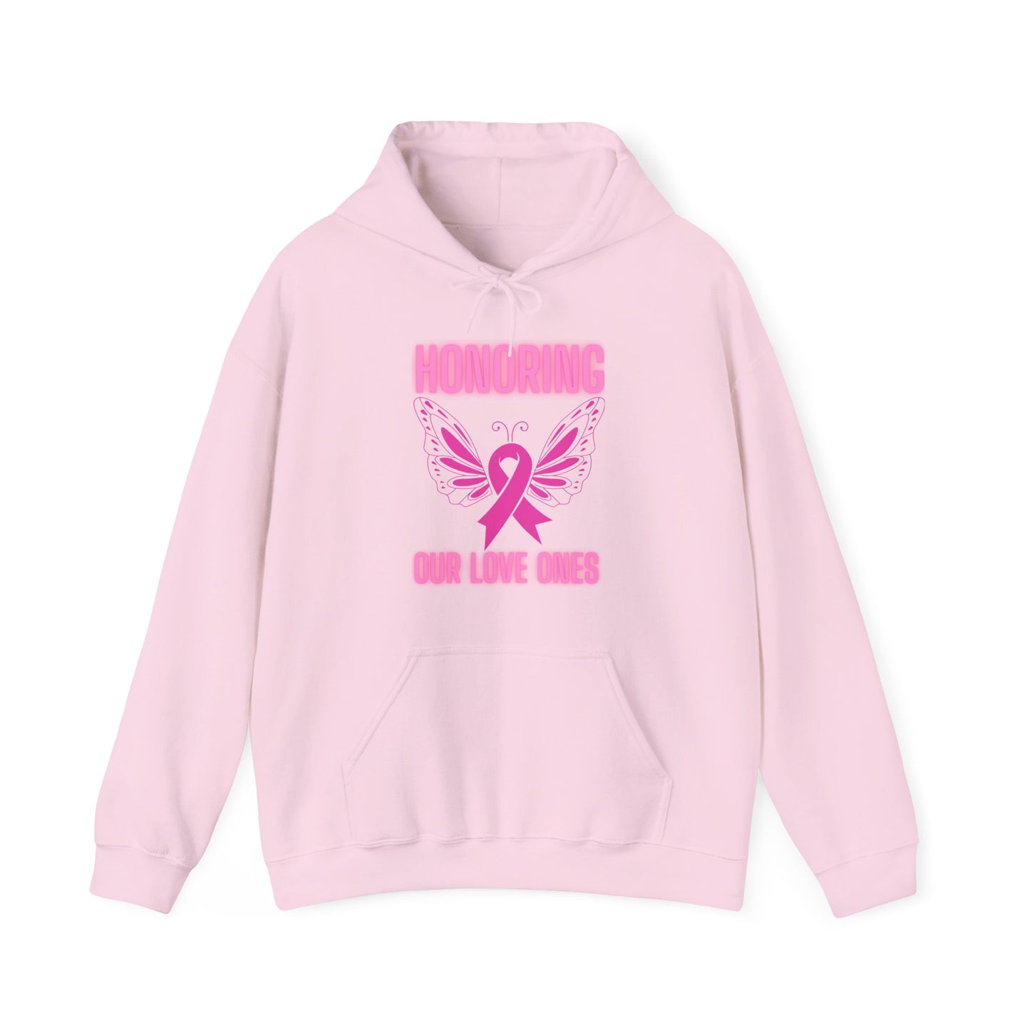 Pink Ribbon Memorial Hooded Sweatshirt, Breast Cancer Awareness, Unisex Cozy Sweatshirt, Support Loved Ones, Honor Our Love Ones
