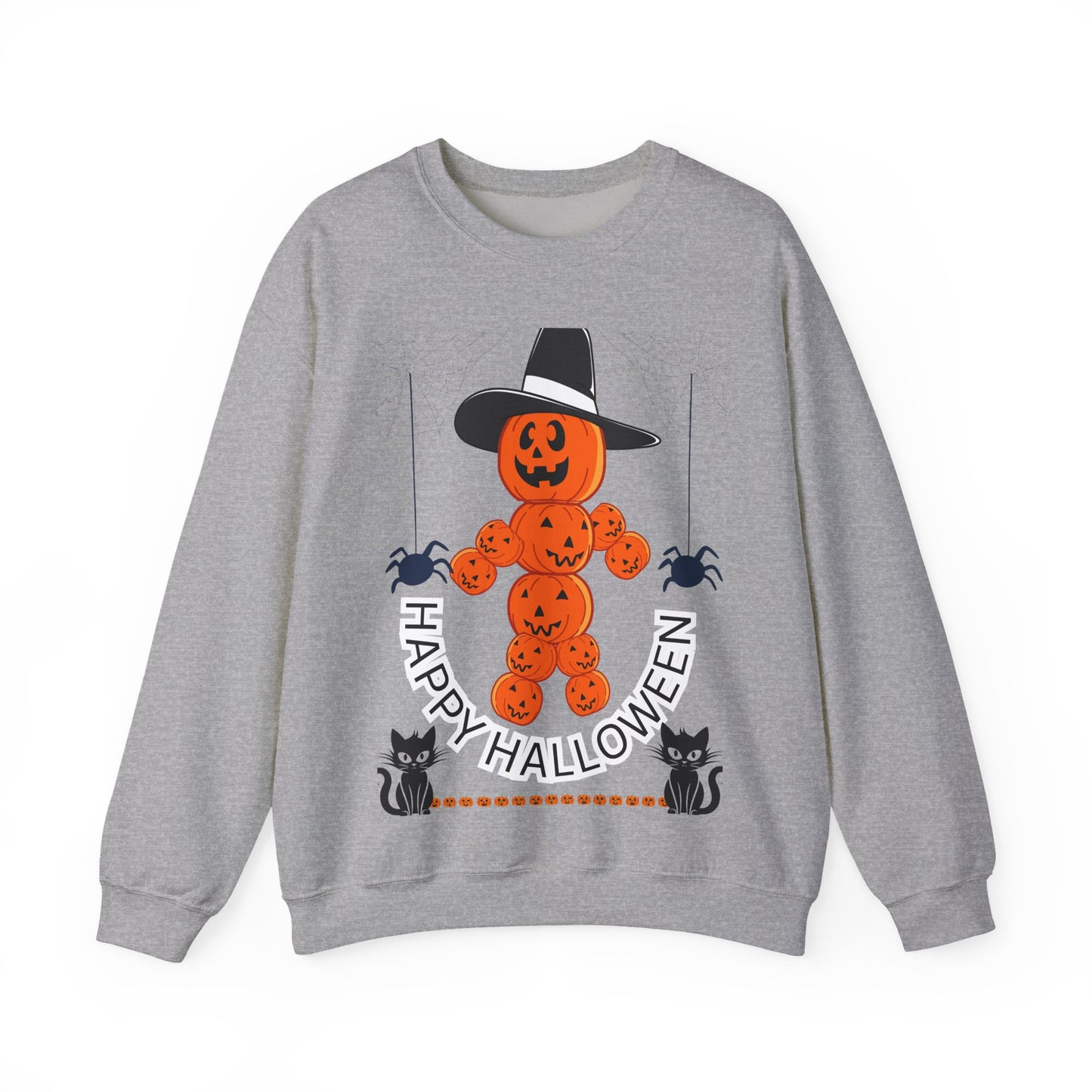 Halloween Pumpkin Sweatshirt, Cozy Fall Apparel, Unisex Sweatshirt, Spooky Season Style, Casual Halloween Gift, Pumpkin Shirt