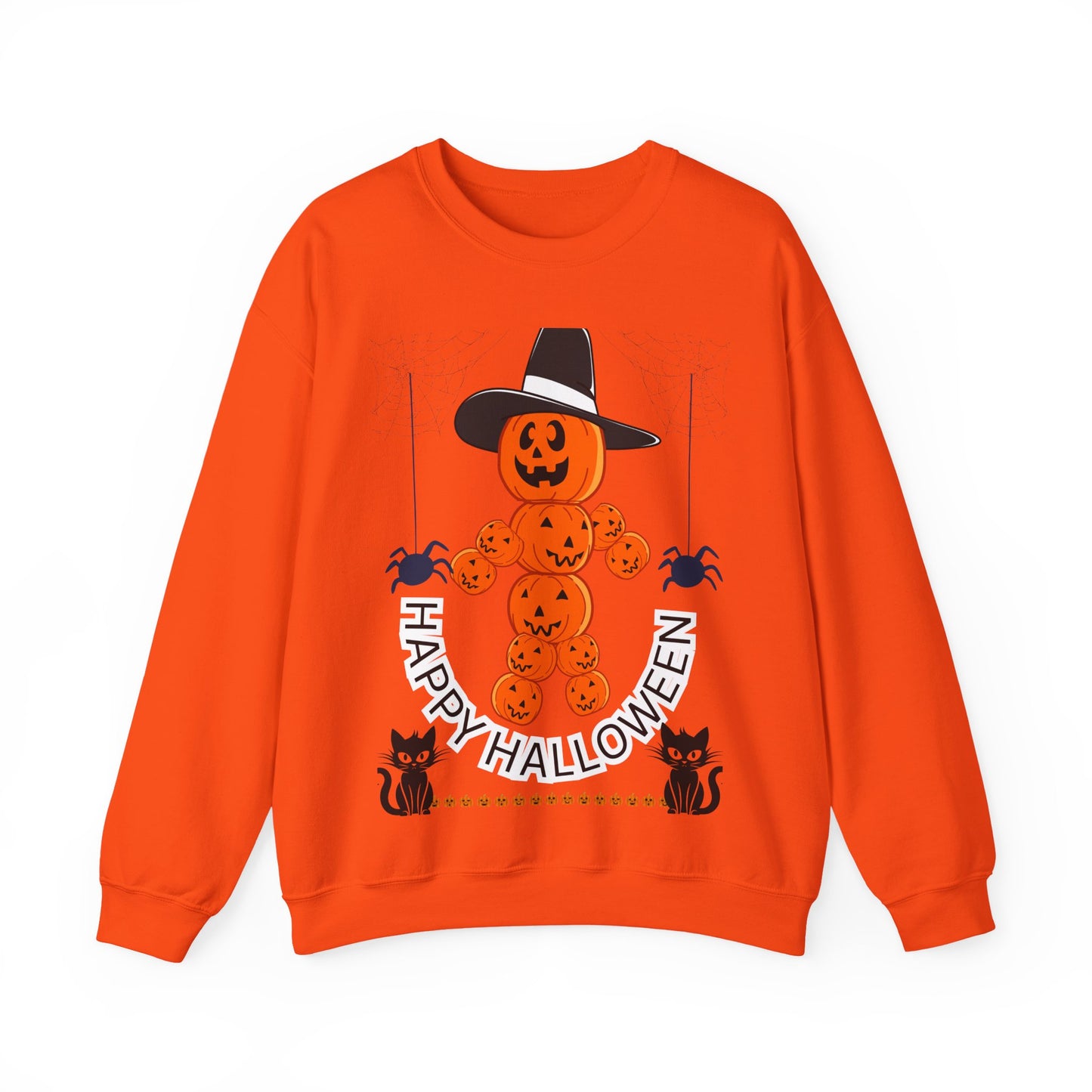 Halloween Pumpkin Sweatshirt, Cozy Fall Apparel, Unisex Sweatshirt, Spooky Season Style, Casual Halloween Gift, Pumpkin Shirt