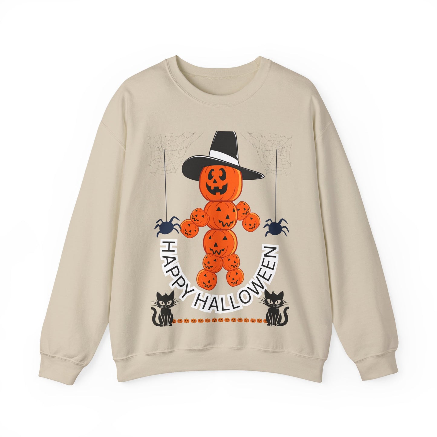 Halloween Pumpkin Sweatshirt, Cozy Fall Apparel, Unisex Sweatshirt, Spooky Season Style, Casual Halloween Gift, Pumpkin Shirt