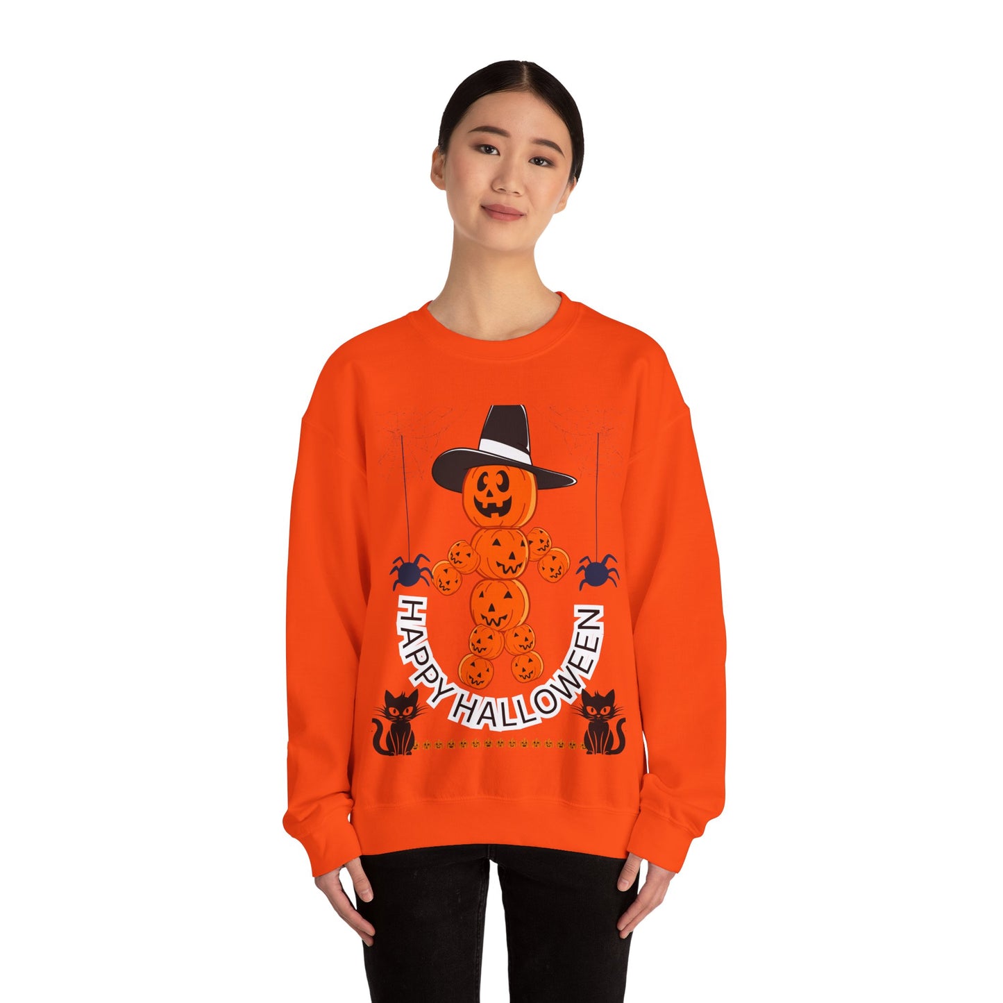 Halloween Pumpkin Sweatshirt, Cozy Fall Apparel, Unisex Sweatshirt, Spooky Season Style, Casual Halloween Gift, Pumpkin Shirt