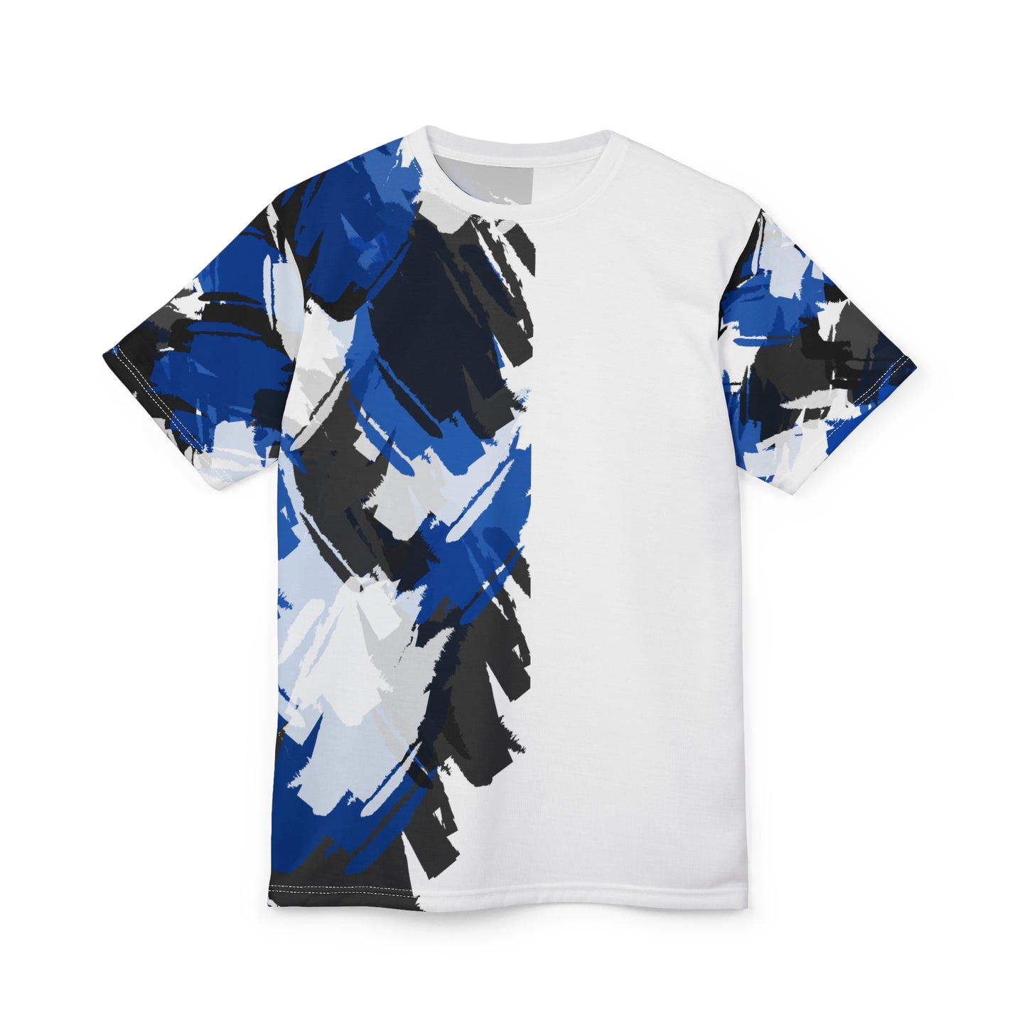 Abstract Blue Brushstroke Unisex Tee – Artistic Graphic T-Shirt for Everyday Style