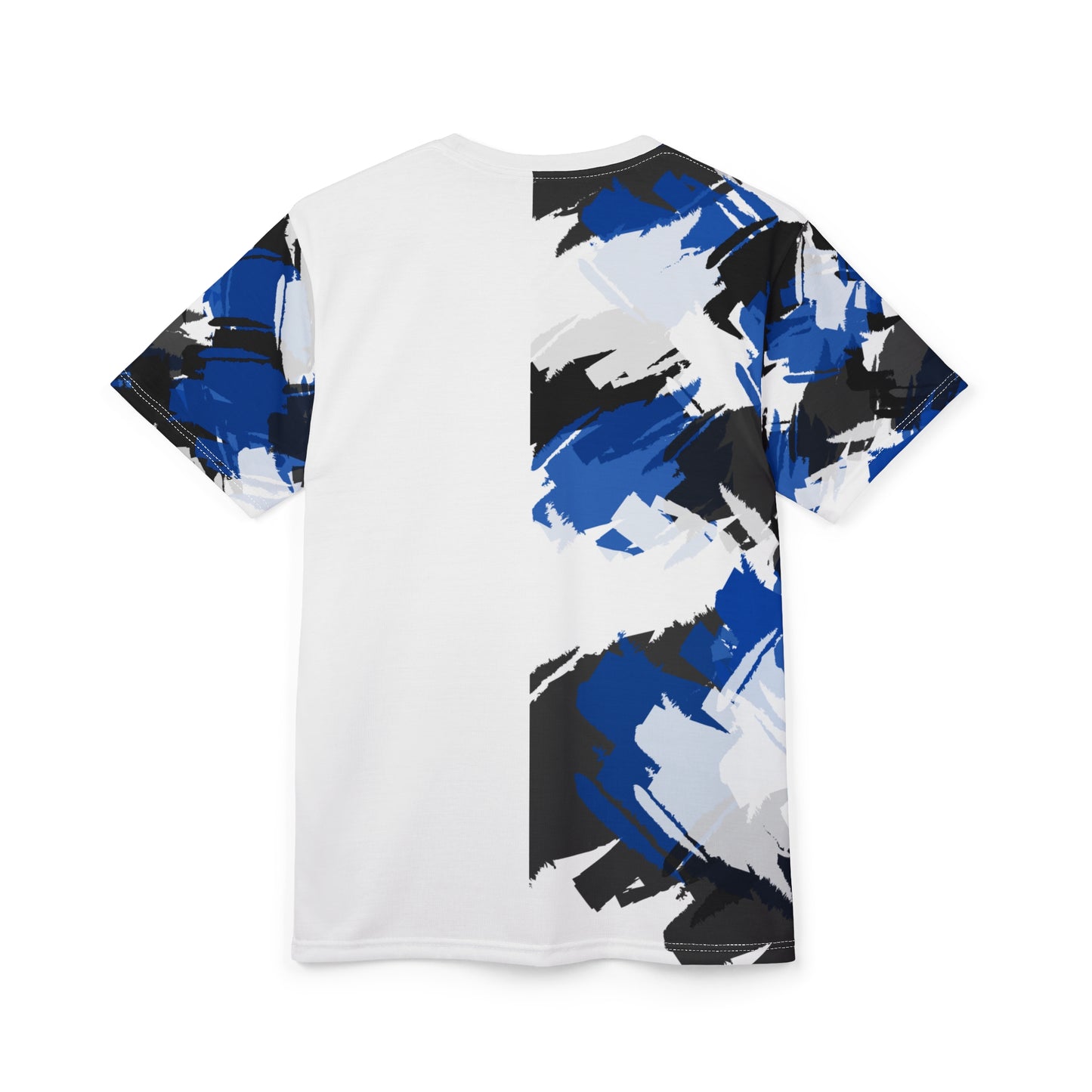 Abstract Blue Brushstroke Unisex Tee – Artistic Graphic T-Shirt for Everyday Style