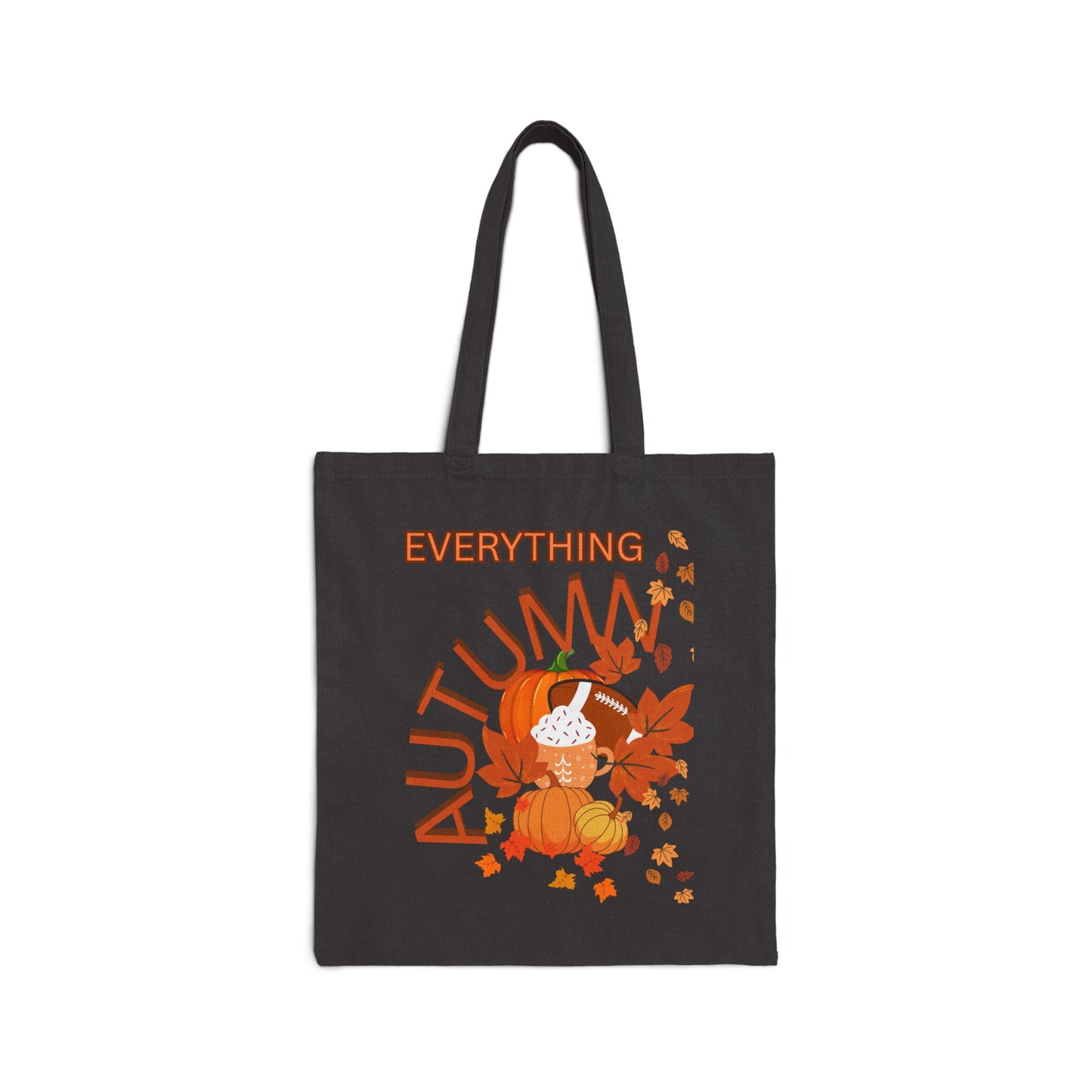 Autumn Vibes Cotton Canvas Tote Bag - Perfect for Fall, Shopping, Farmers Market, Eco-Friendly Gift, Reusable Bag