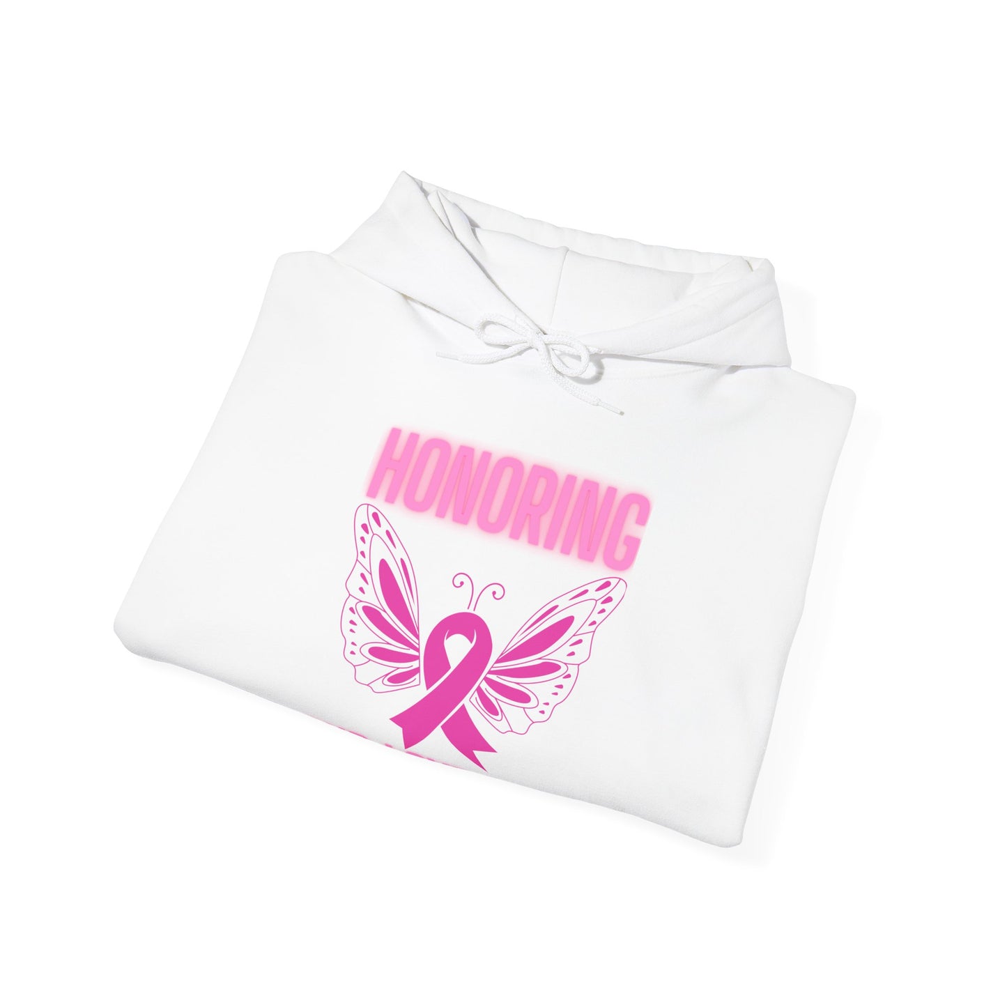 Pink Ribbon Memorial Hooded Sweatshirt, Breast Cancer Awareness, Unisex Cozy Sweatshirt, Support Loved Ones, Honor Our Love Ones