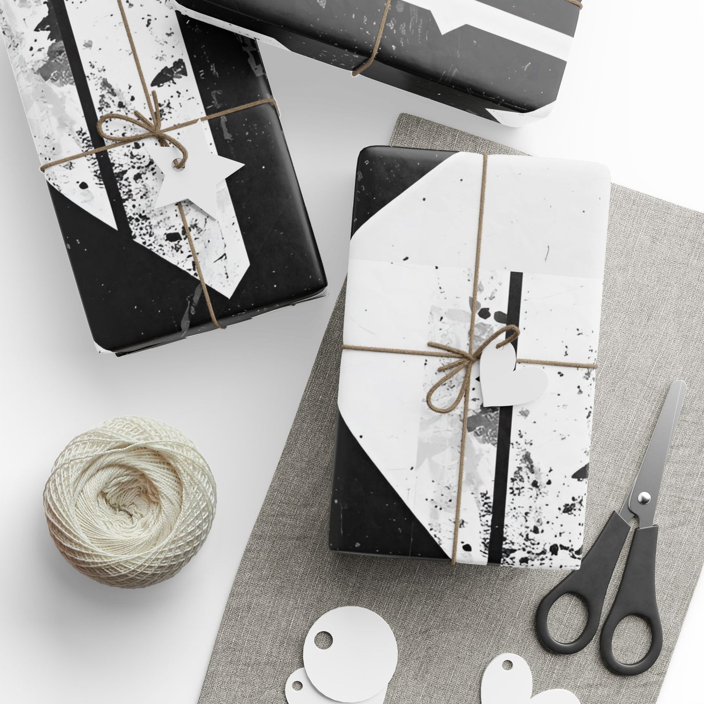 Modern Geometric Wrapping Paper | Stylish Gift Wrap for Any Occasion | Holiday, Birthday, Eco-Friendly, Black and White Design