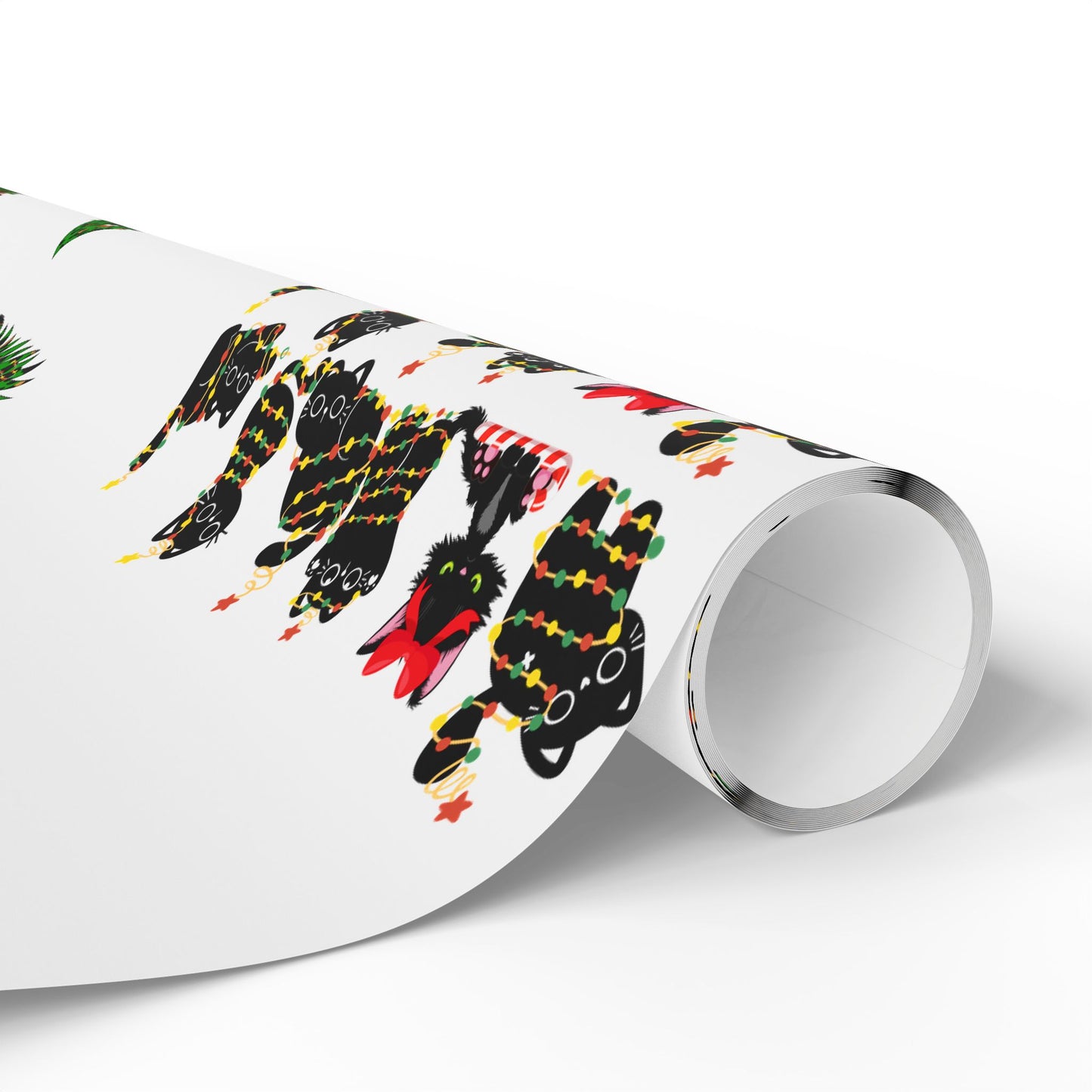 Festive Wrapping Paper - Holiday Gift Wrap, Christmas Packaging, Eco-Friendly Wrap, Party Decorations, Cat Lovers Gifts