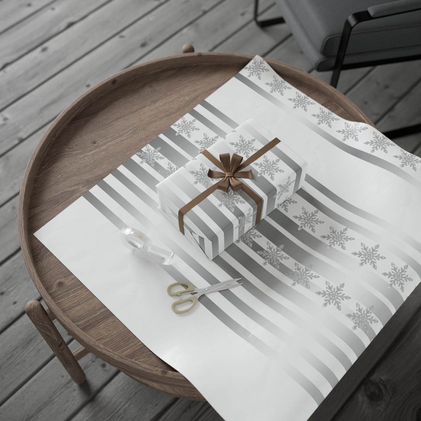 Elegant Snowflake Wrapping Paper for Holidays, Winter Celebrations, Gift Wrap, Christmas, Holiday Parties, Festive Occasions