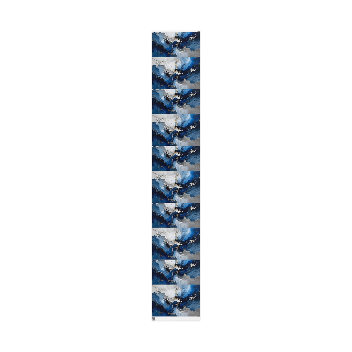 Elegant Abstract Wrapping Paper, Gift Wrap, Party Decor, Blue and Gold Design, Holiday Gift Giving, Eco-Friendly Wrapping