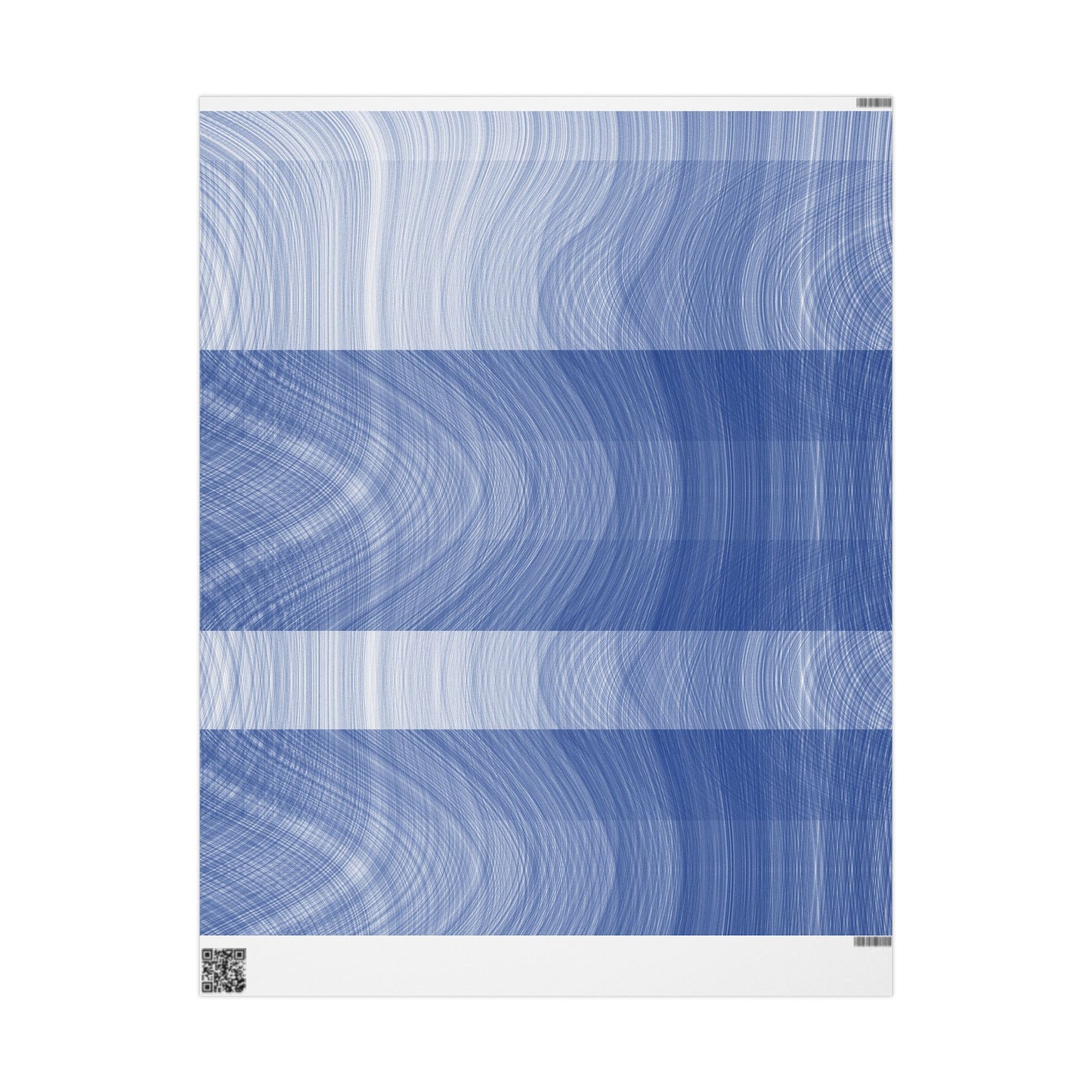 Elegant Blue Wave Wrapping Paper, Gift Wrap, Birthday, Wedding, Holiday, Unique Present Decoration, Eco-Friendly Wrapping