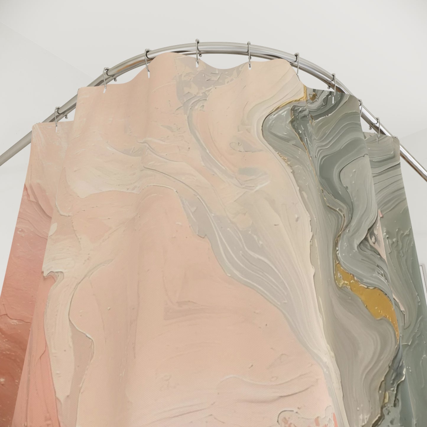 Elegant Marble Shower Curtain, Bathroom Decor, Modern Home, Gift for Her, Artistic Shower Screen