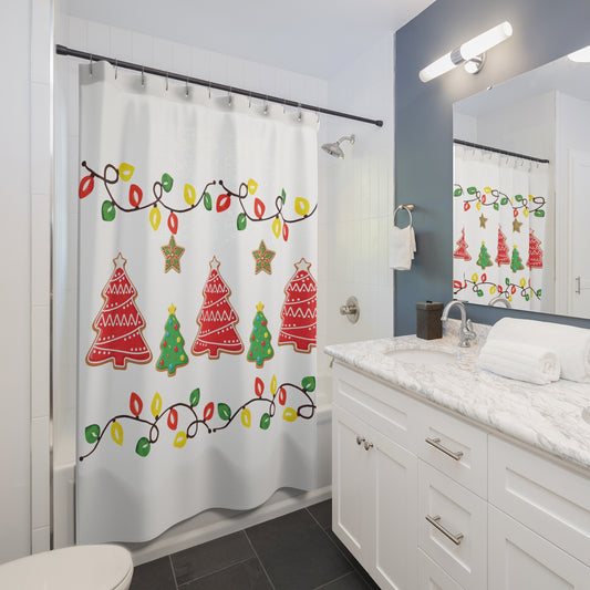 Festive Holiday Shower Curtains, Christmas Decor, Winter Wonderland Bathroom, Holiday Season Gifts, Home Decor