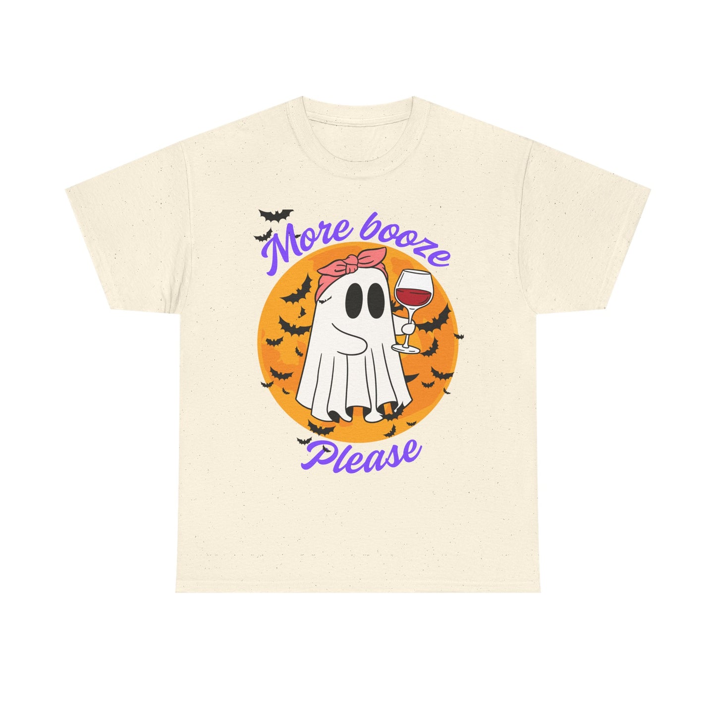 Spooky Ghost Party Tee - More Booze Please, Halloween Shirt, Unisex Graphic Tee, Fun Halloween Apparel, Ghost Lover Gift