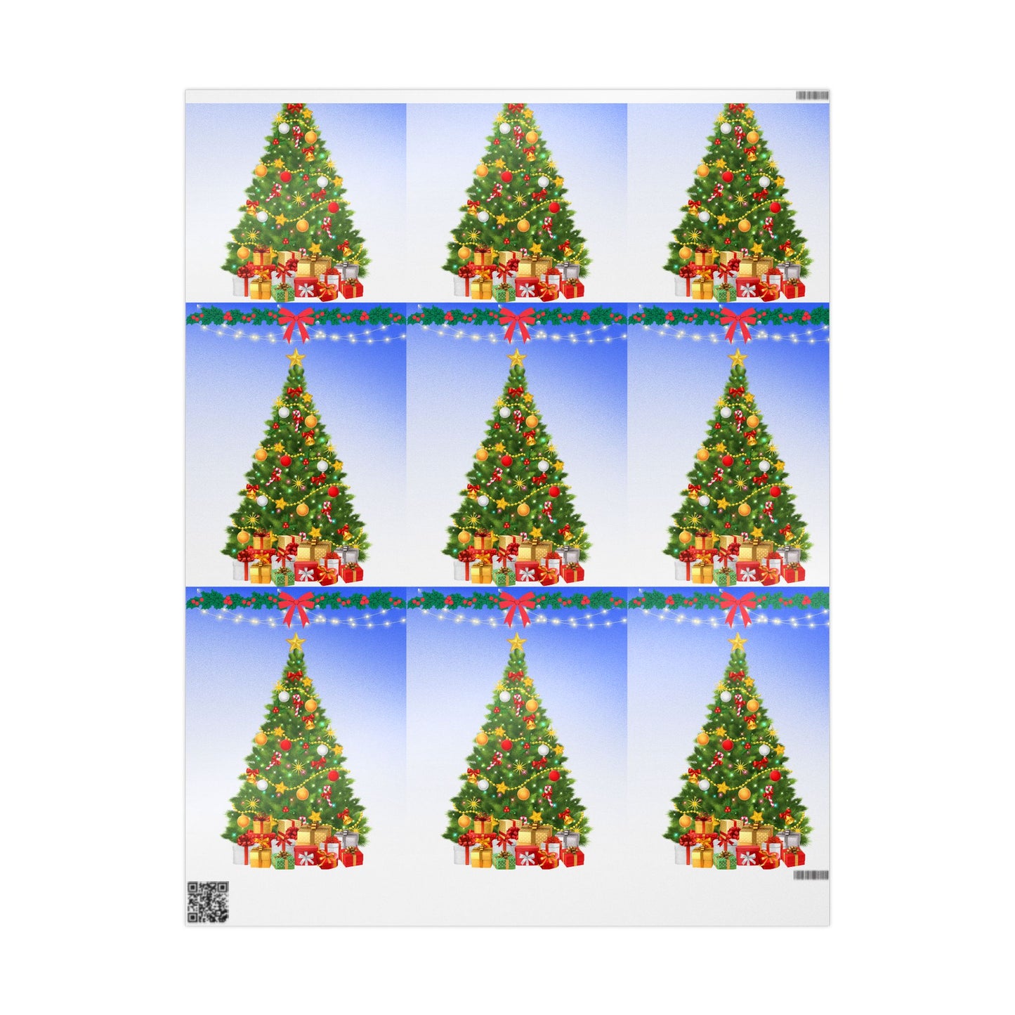 Christmas Wrapping Paper, Holiday Gift Wrap, Festive Tree Design, Cute Gift Wrap, Merry Christmas Decor