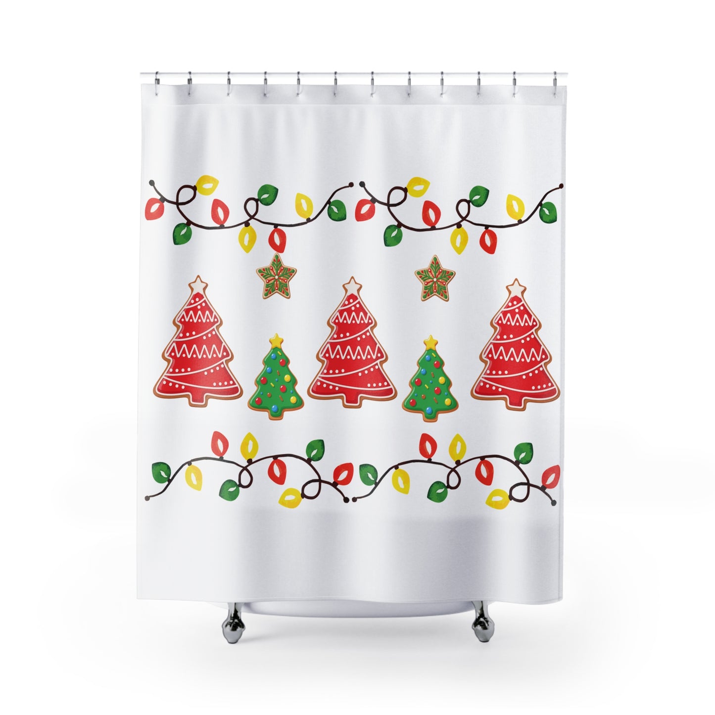 Festive Holiday Shower Curtains, Christmas Decor, Winter Wonderland Bathroom, Holiday Season Gifts, Home Decor