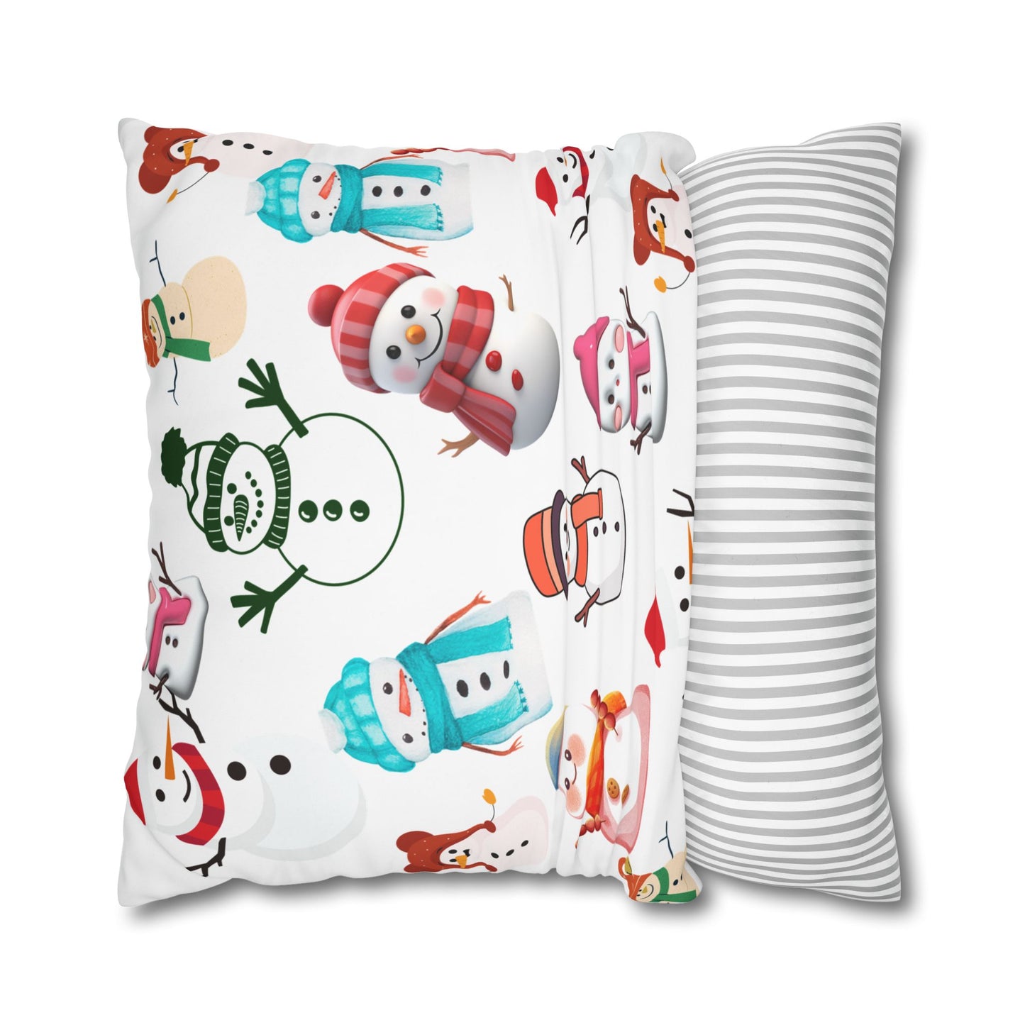 Snowman Decorative Pillowcase, Winter Decor Pillow, Cozy Christmas Pillow, Holiday Home Accent, Gift for Snowman Lovers