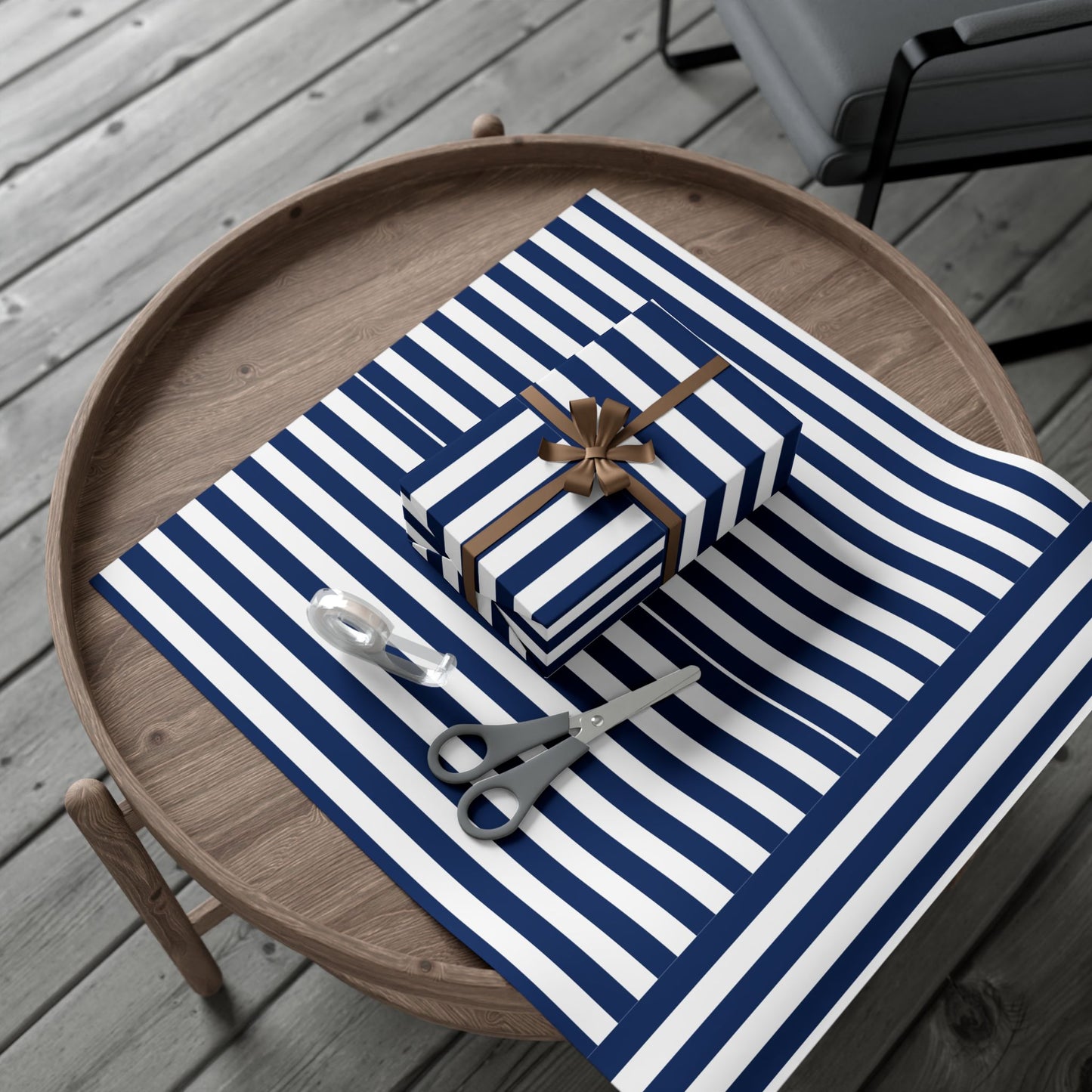 Nautical Stripe Gift Wrap Papers | Eco-Friendly Wrapping Paper for Birthdays, Holidays, Parties, and Special Occasions, Blue Striped [...]