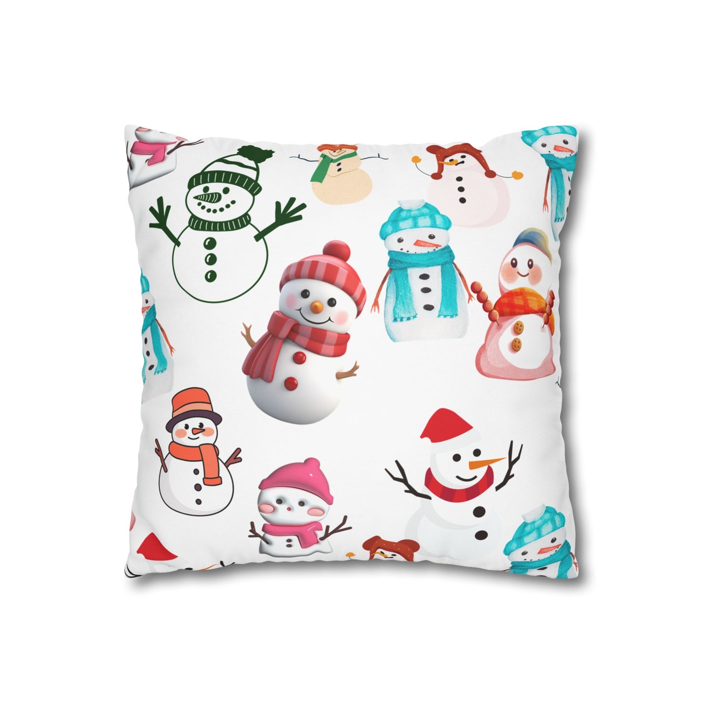 Snowman Decorative Pillowcase, Winter Decor Pillow, Cozy Christmas Pillow, Holiday Home Accent, Gift for Snowman Lovers