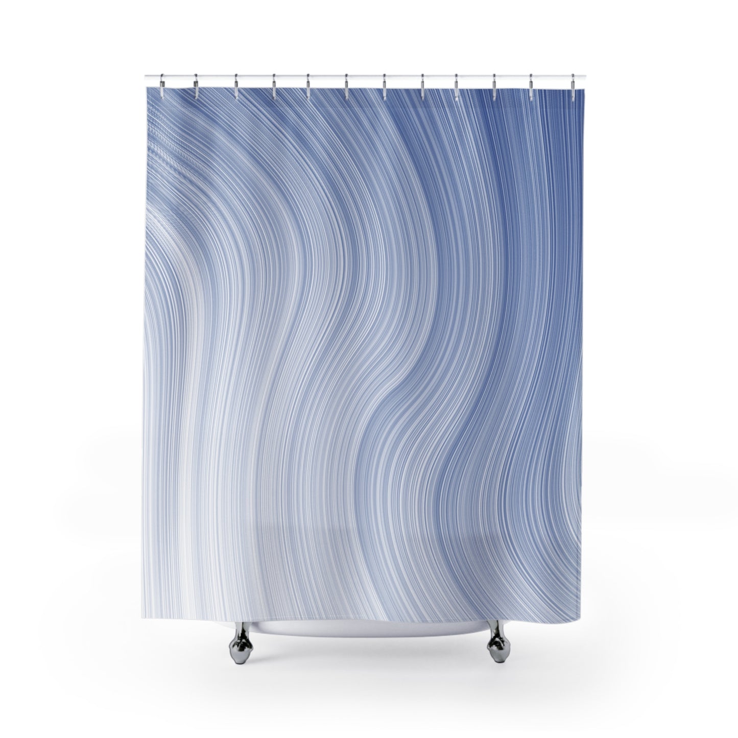 Serene Waves Shower Curtain, Modern Bathroom Decor, Ocean Vibe, Home Makeover Gift, Nautical Design, Functional Art