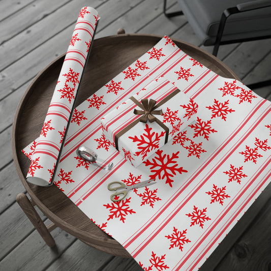 Festive Snowflake Wrapping Paper | Holiday Gift Wrap, Christmas Decor, Winter Celebration, Eco-Friendly Packaging, Seasonal Gifts