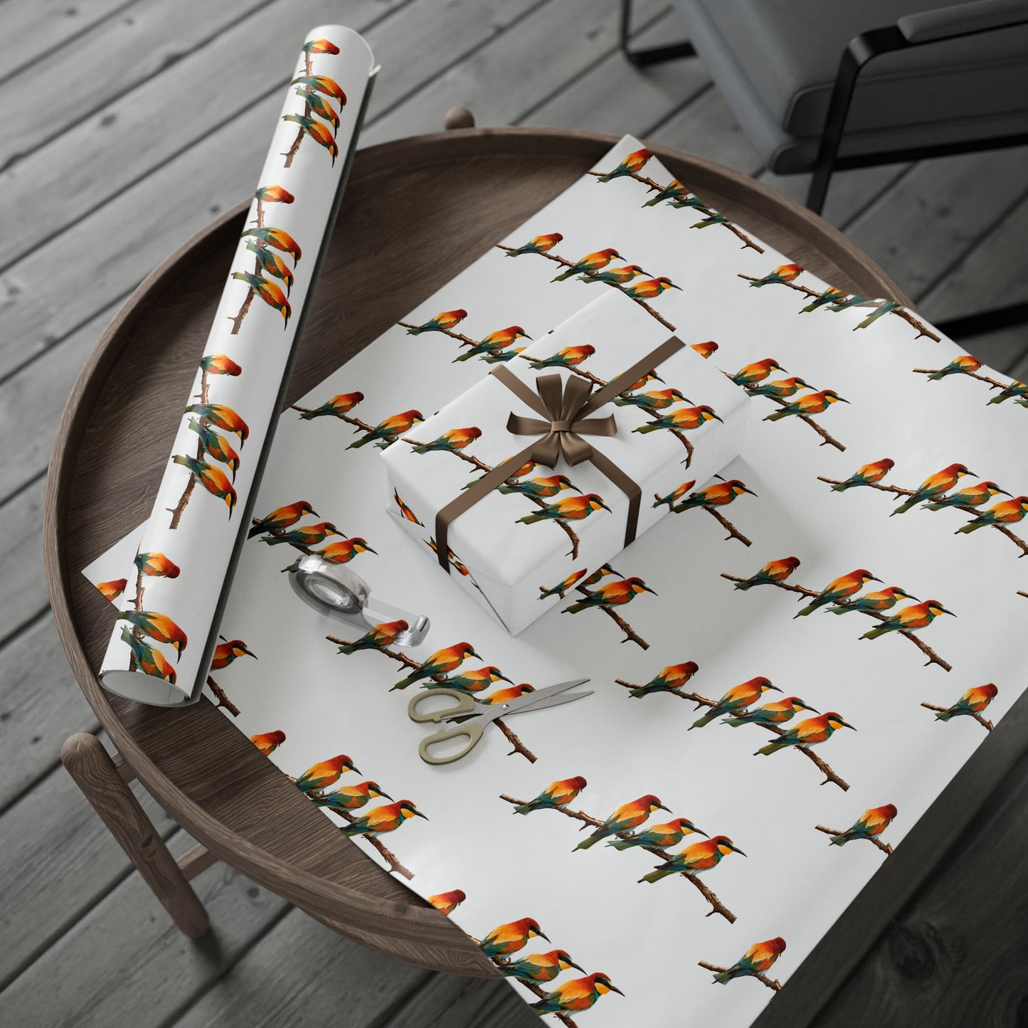 Vibrant Tropical Bird Wrapping Paper, Eco-Friendly Gift Wrap, Holiday Celebrations, Birthday Parties, Eco-Conscious Packaging